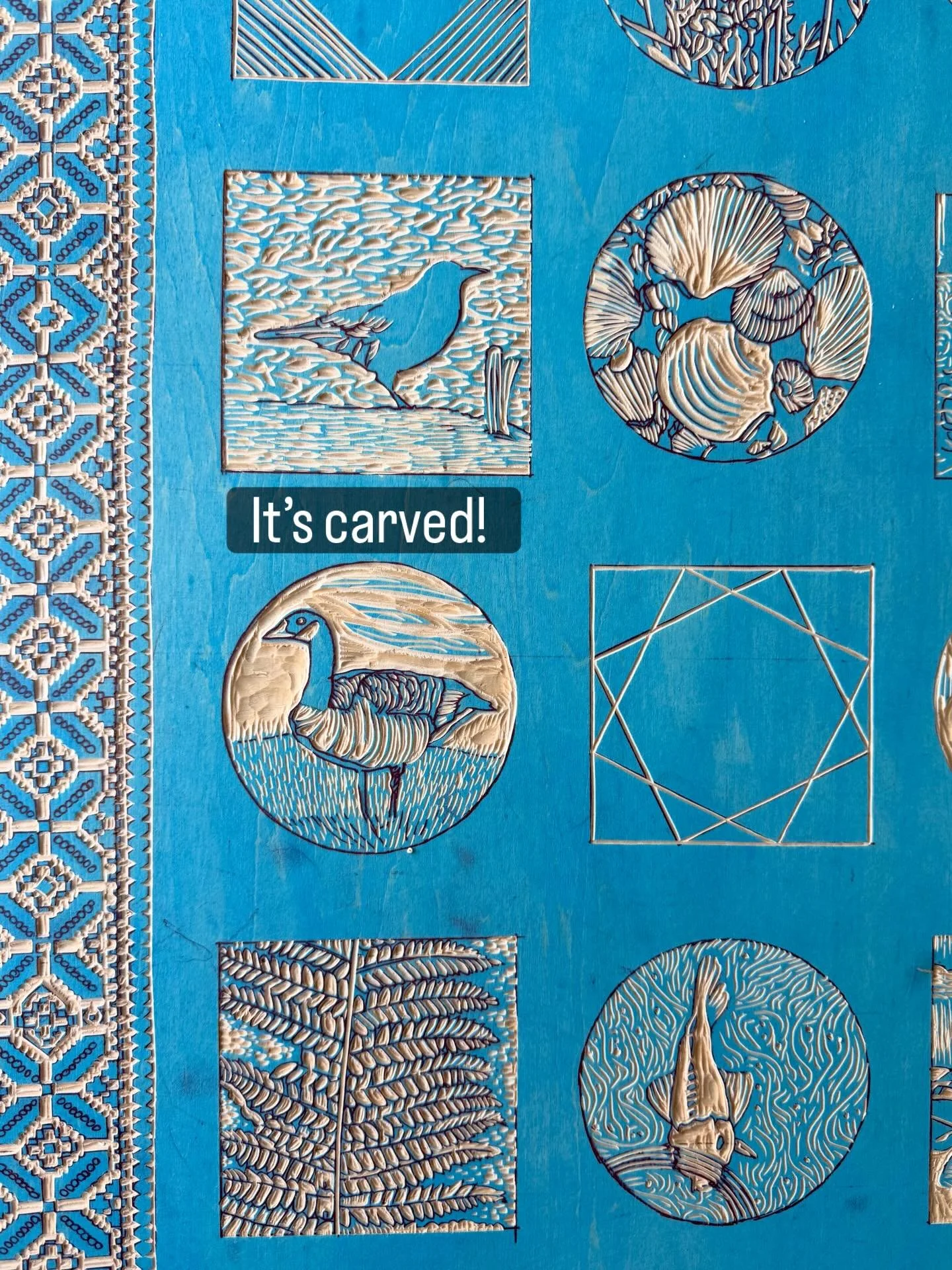 It&rsquo;s finally carved! This 30 x 40&ldquo; block will be traveling to Colorado next weekend to be printed for the first time @biginkprints. I can&rsquo;t wait!