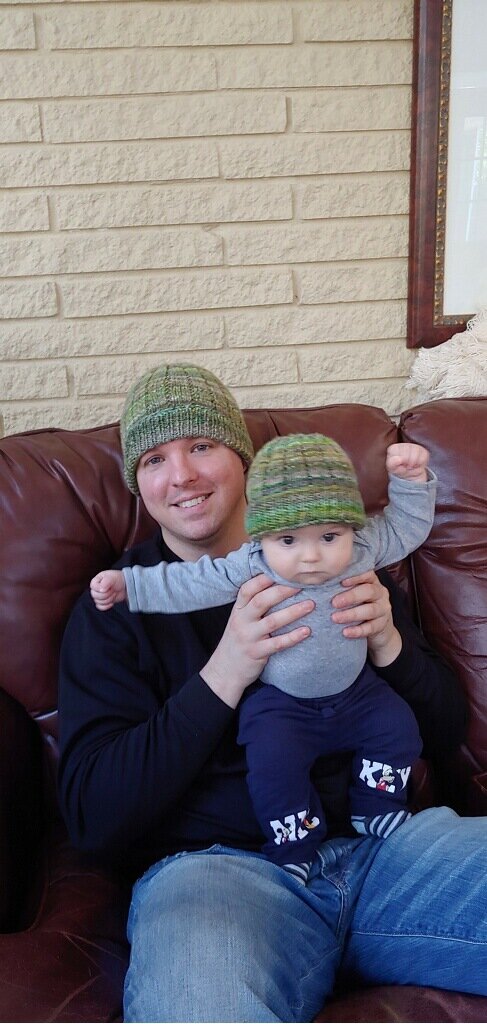 My brother and his son matching
