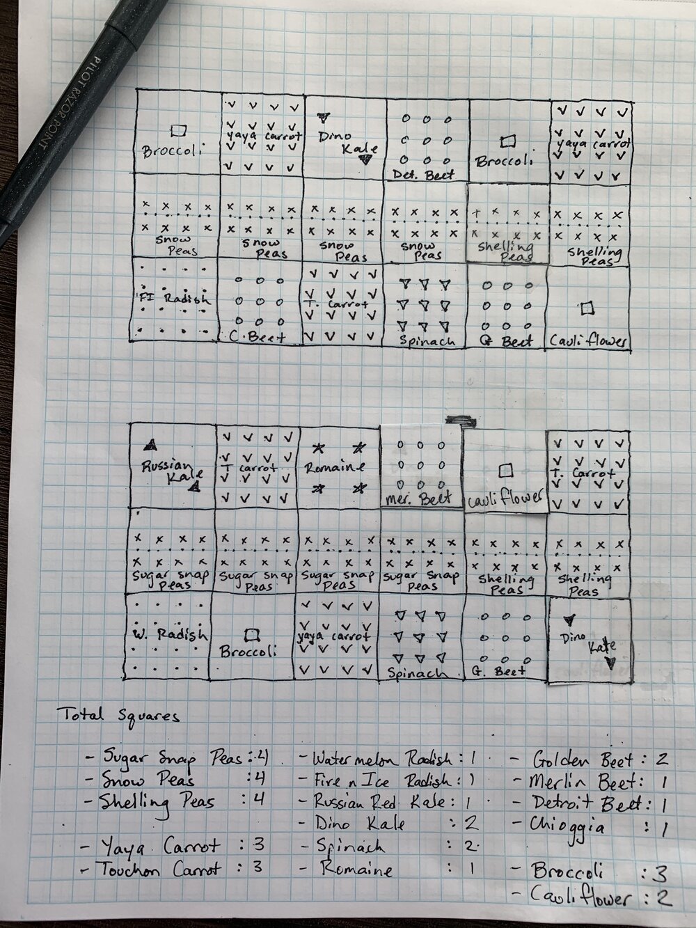 My raised bed plans for my square foot style gardens.