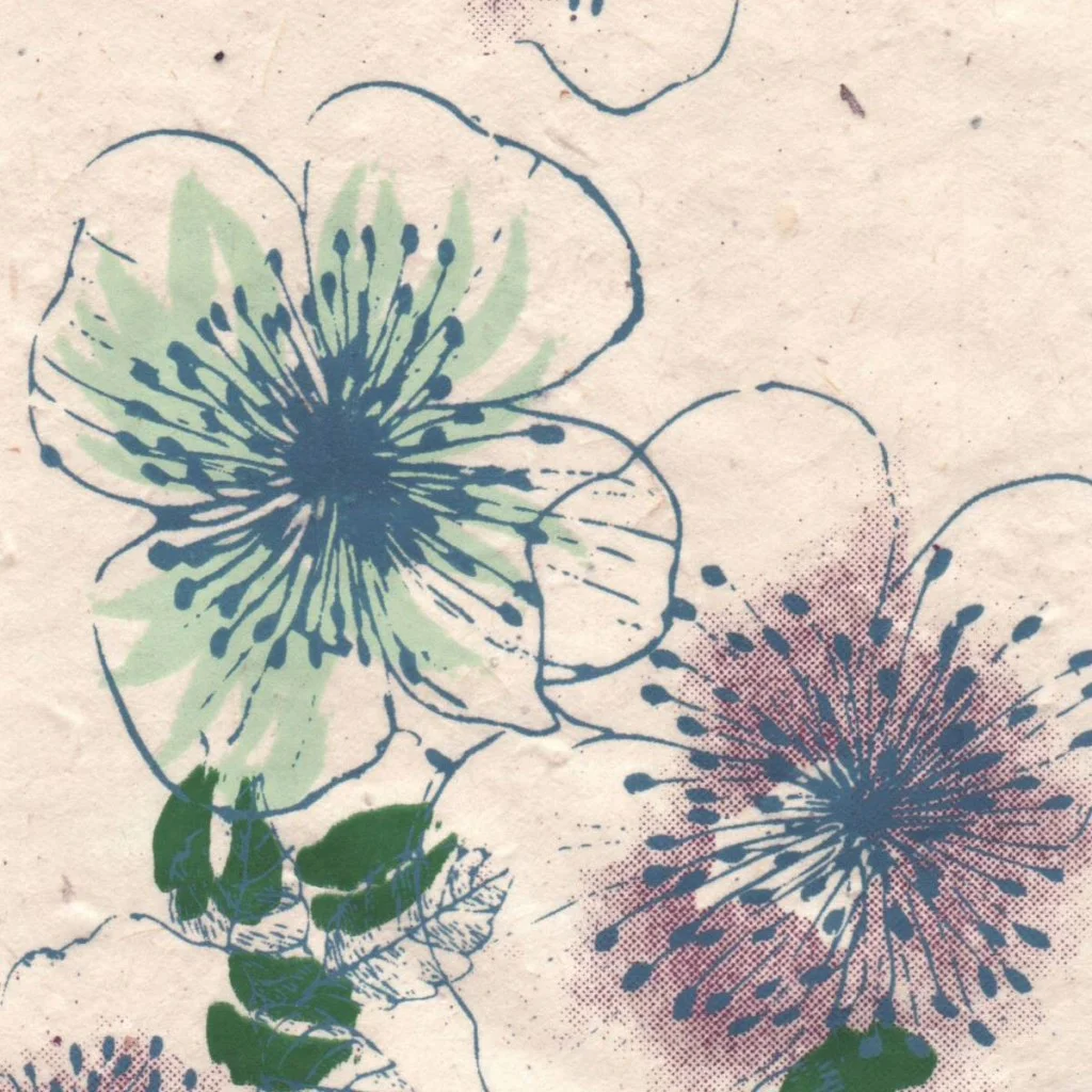 Delicate blue blooms