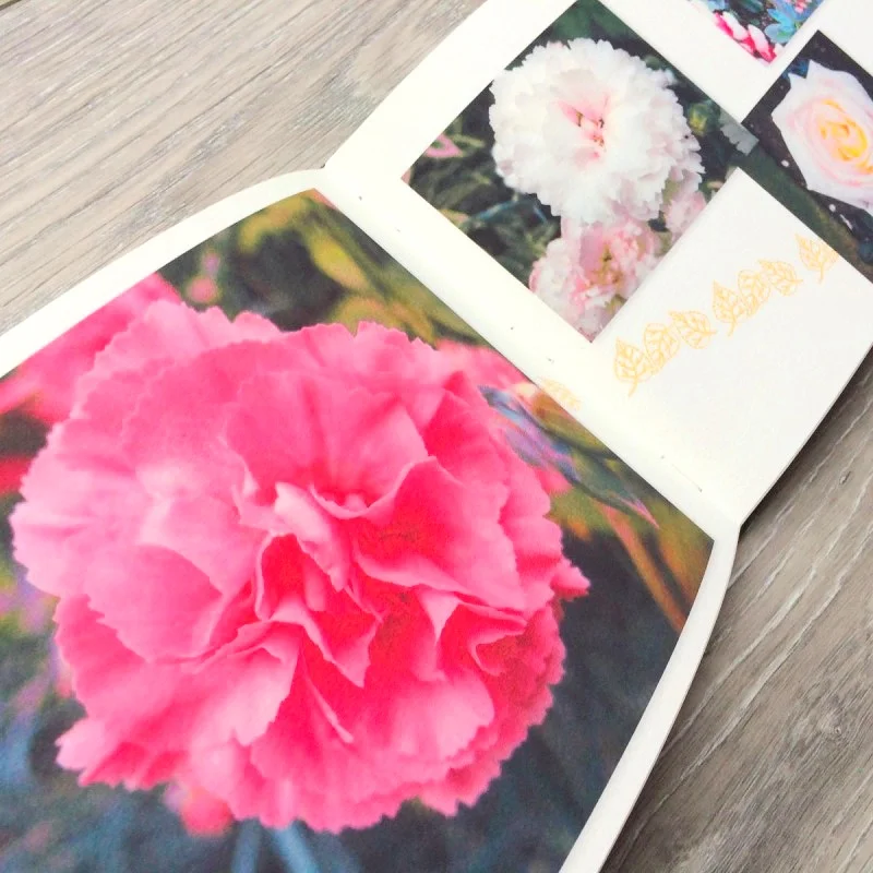 Handmade book with flowers
