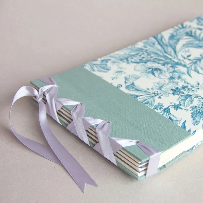 Personalised baby record book handbound