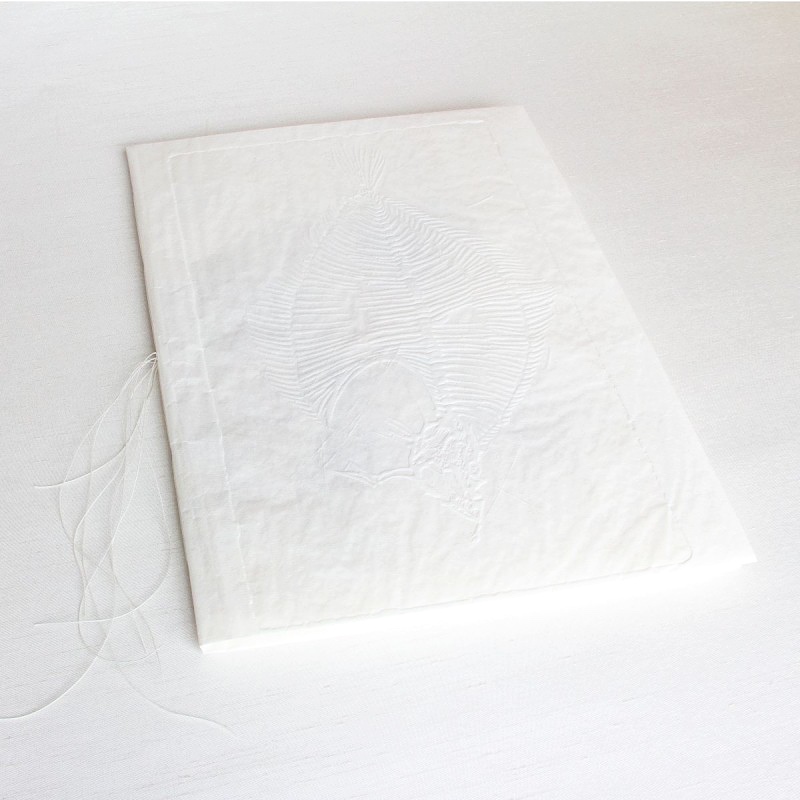 Handmade artist's book with linen paper cover