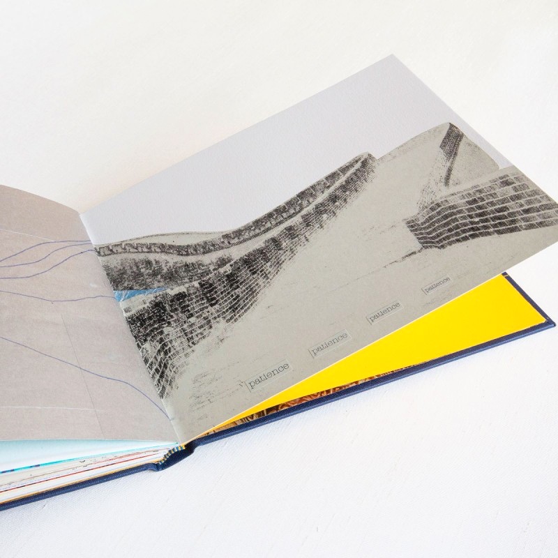 Collage in unique artist book