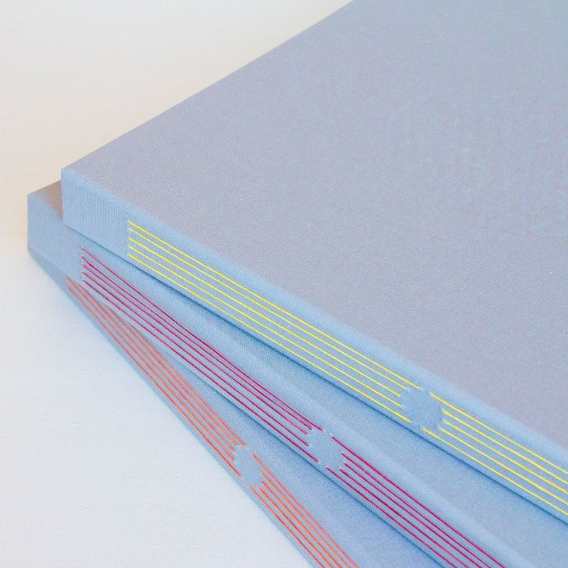 Three handmade artist's books with work of James Gilna 