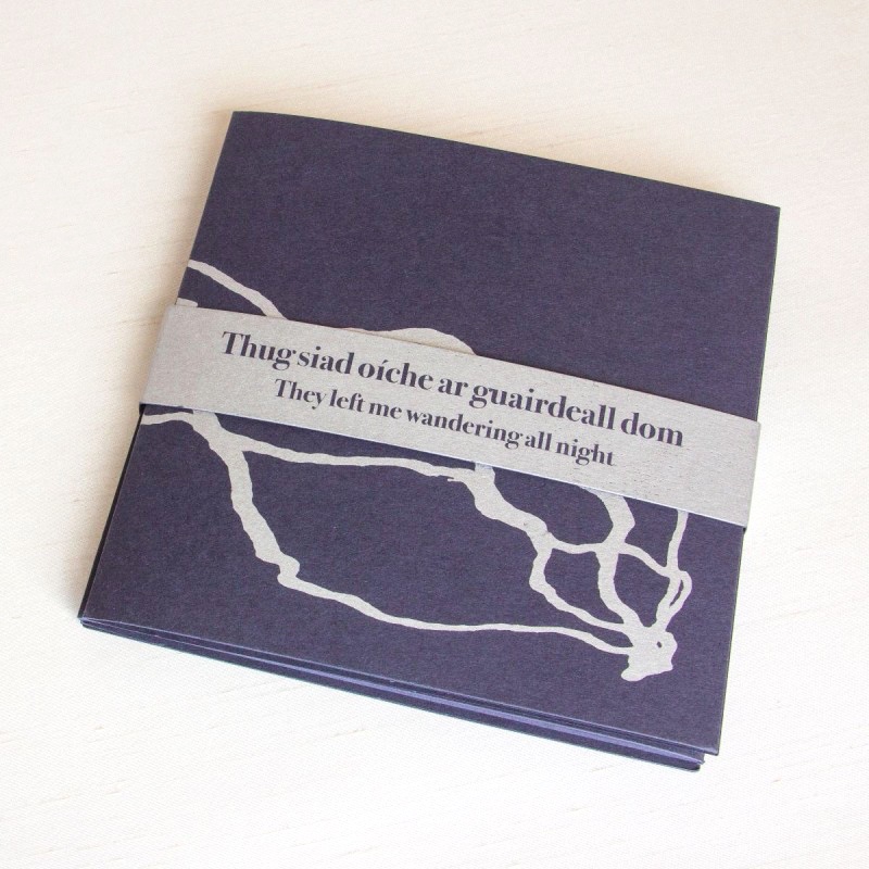 Navy and silver cover of artist's book