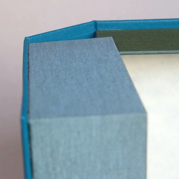 Two tone book clothe covering handmade archival box
