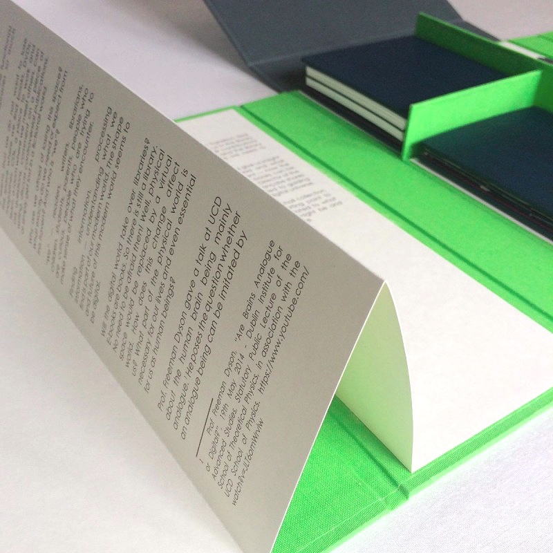 Fold out accordion book in handmade box by artist eilis murphy