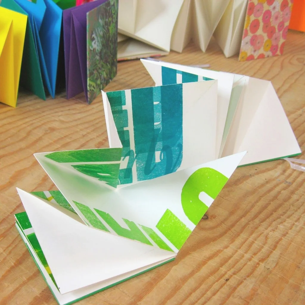 Beautiful artist's book - handmade flutter book