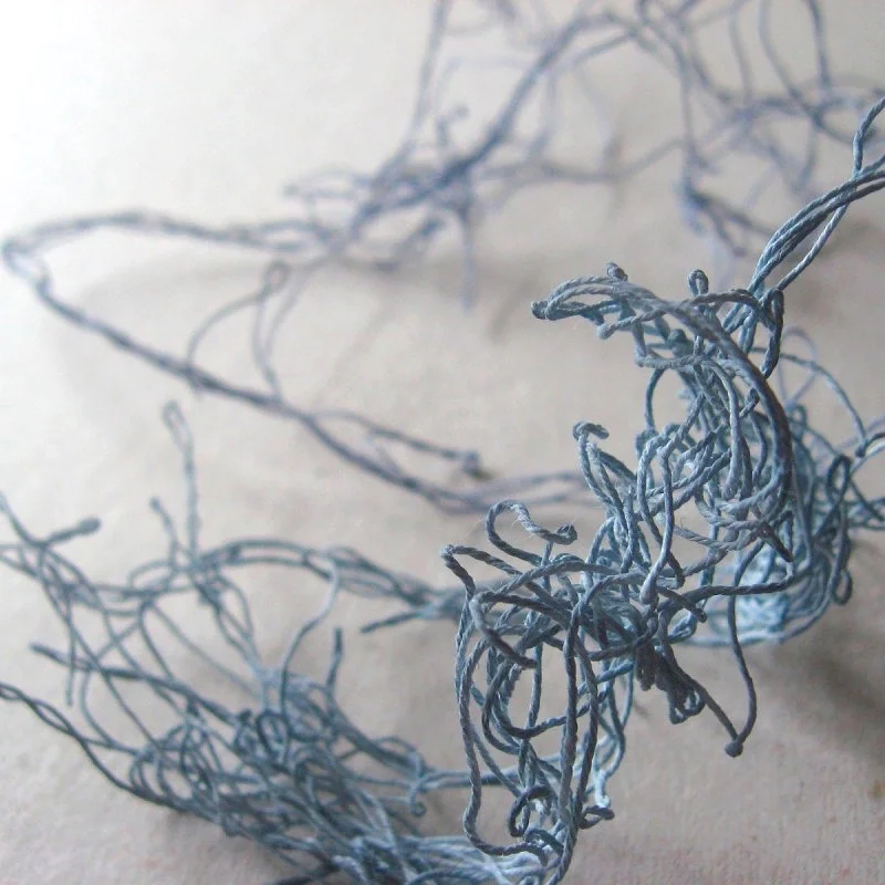 Hand dyed linen thread