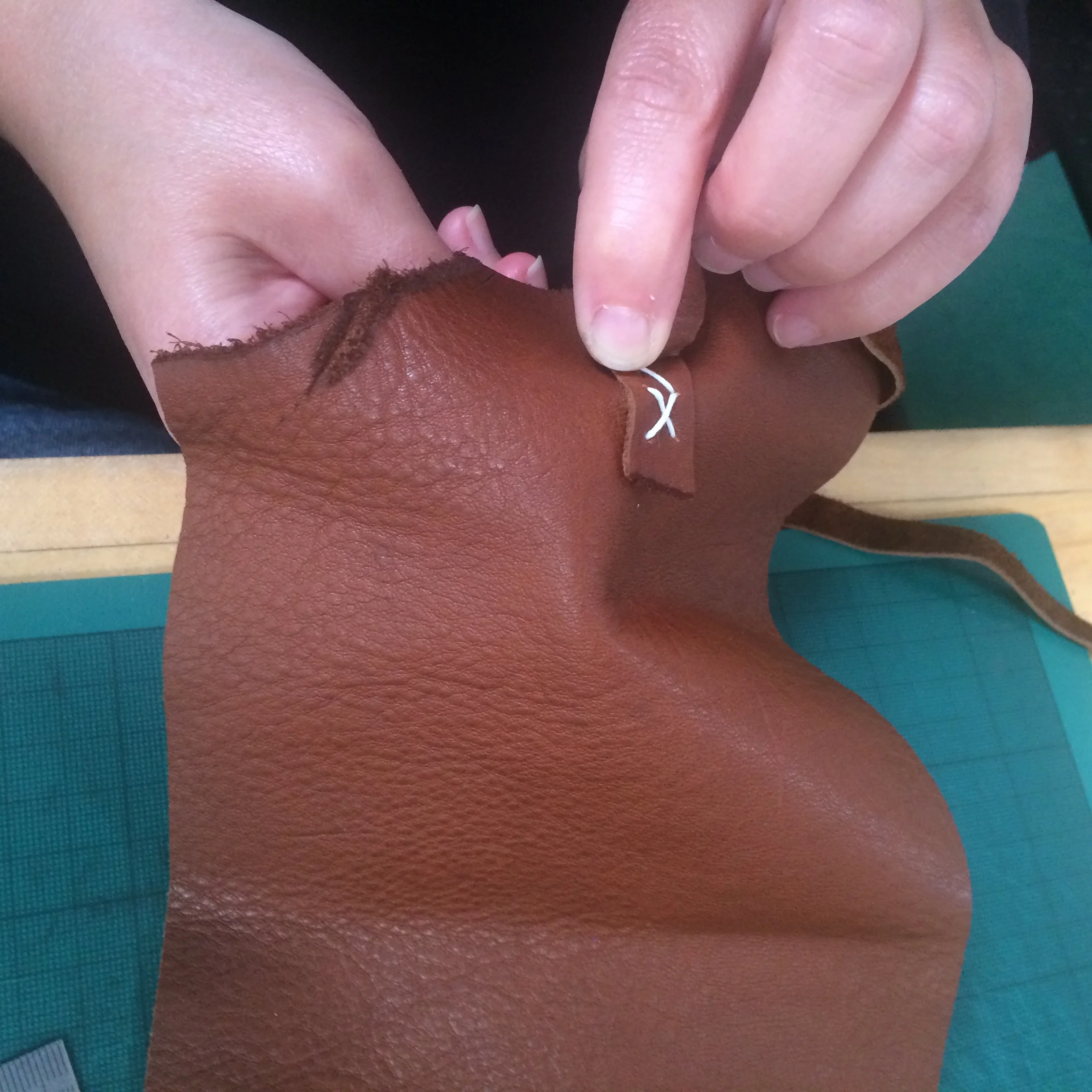 Binding leather cover of book