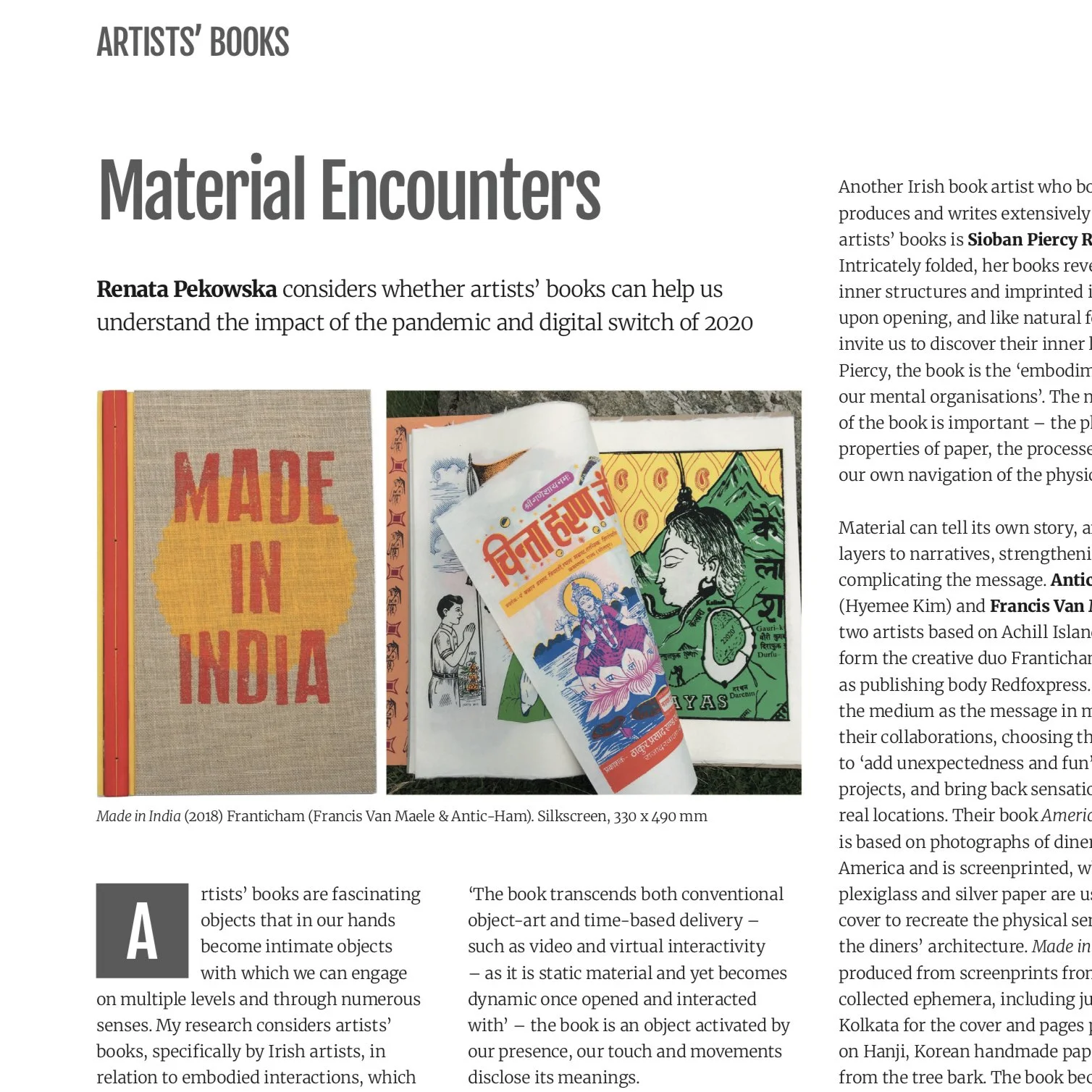 Printmaking Today article