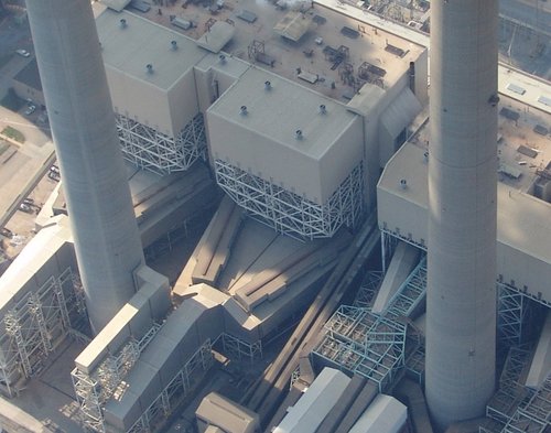 Coal power plant breeching duct CFD