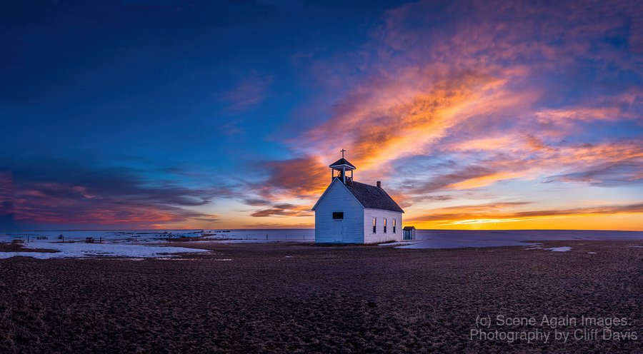 ABBOTT CHURCH SUNSET, COLORADO