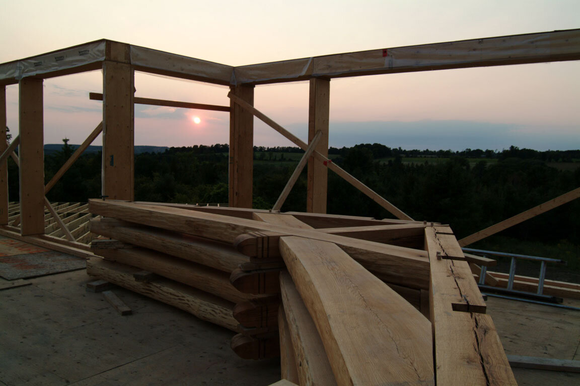 Scissor trusses on the deck.jpg