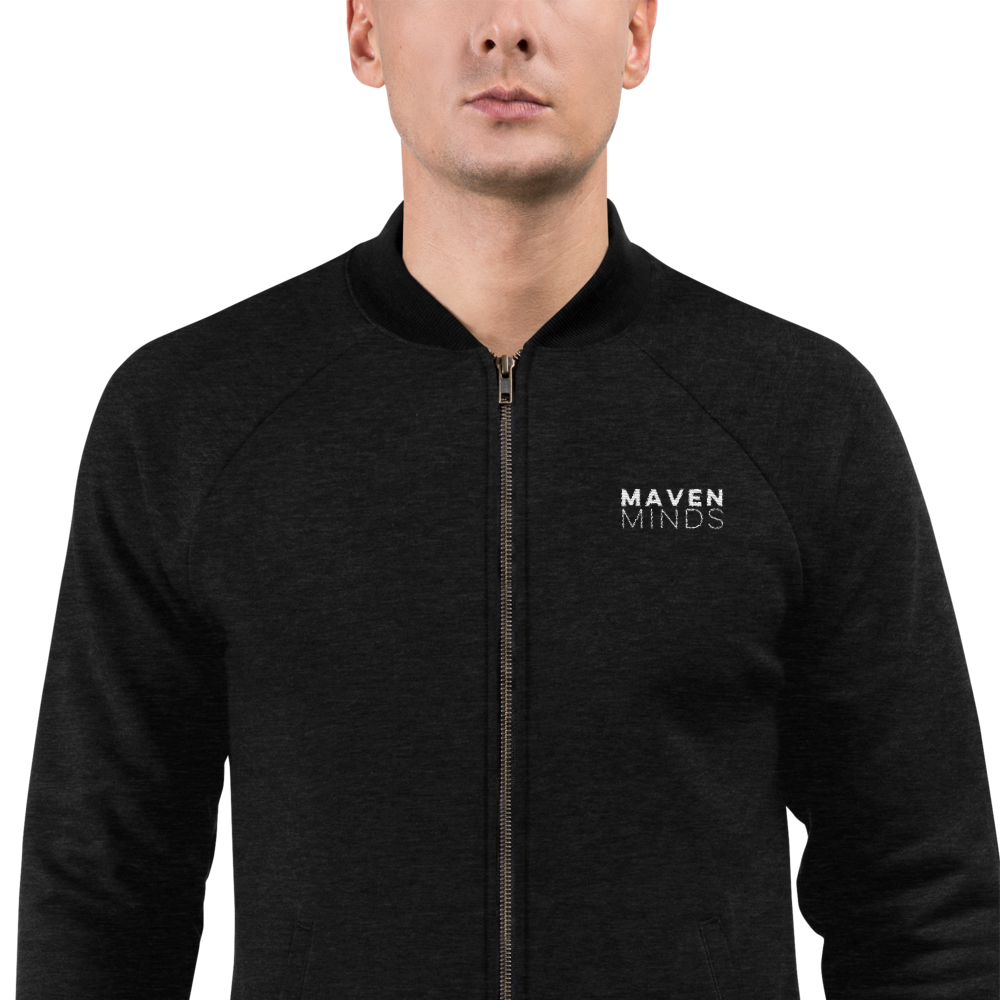 Embroidered Unisex Bomber Jacket - FRONT