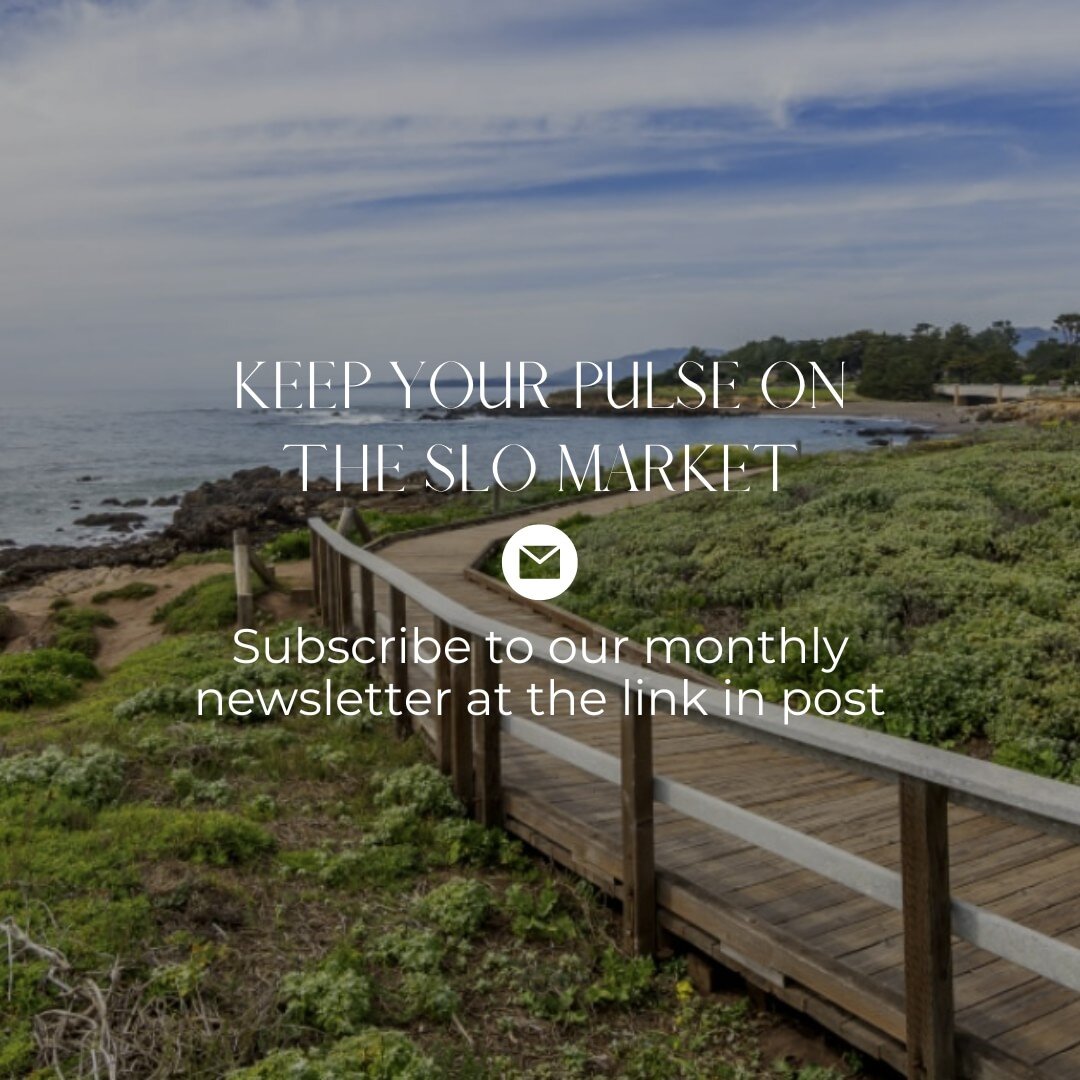 Subscribe to our newsletter and receive monthly updates on all of our current listings and some great info on what's happening here in SLO. 

SUBSCRIBE HERE: ckluxuryre.com/newsletter

Kristen Gentry &ndash; DRE #01968754⁠ 
Chris Richardson &ndash; D