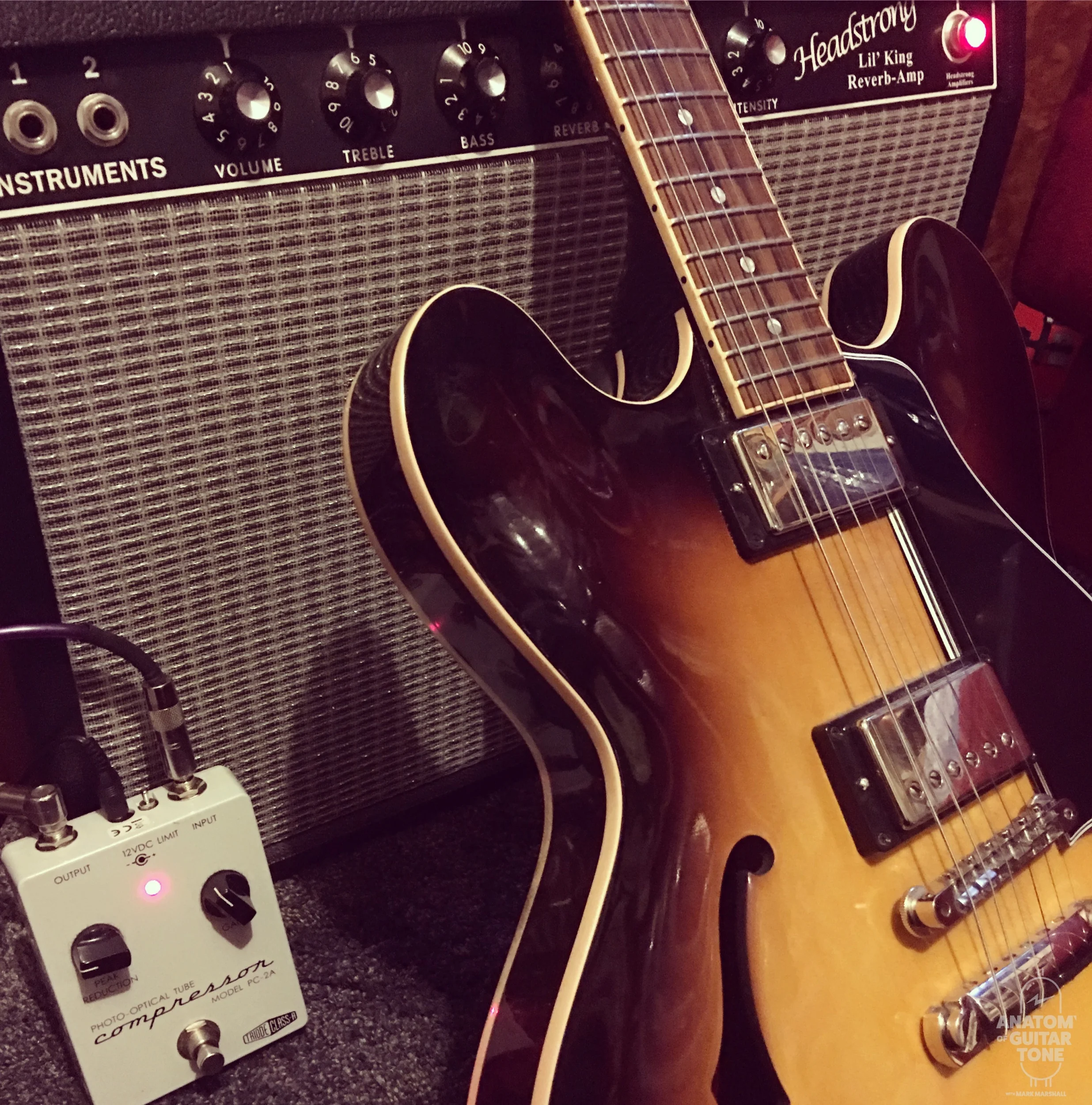 Gibson’ ES-335 with Florence pickups, Effectrode PC-2A and Headstrong Lil King Reverb