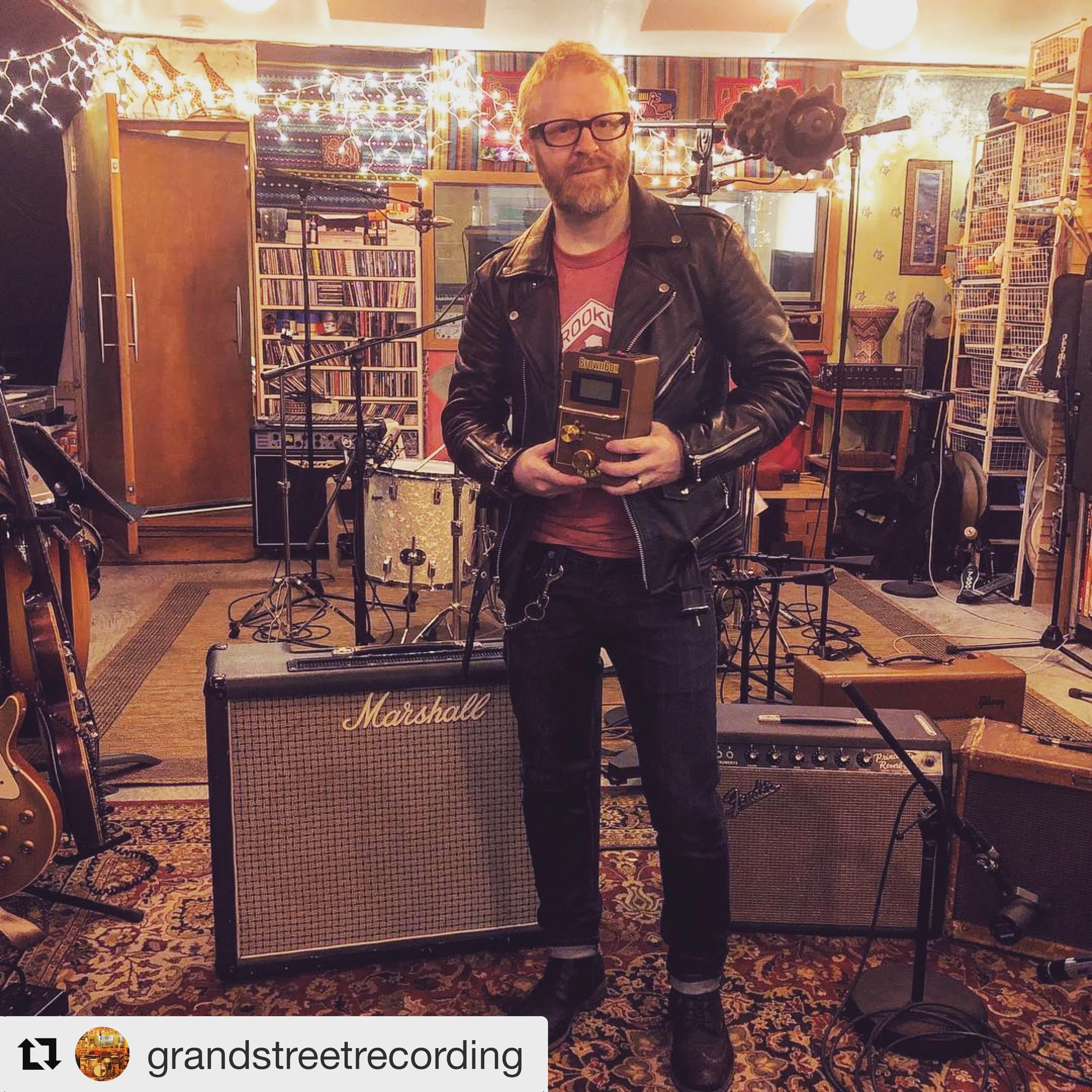 Mark Marshall at Grand Street Recording in Brooklyn, NYC