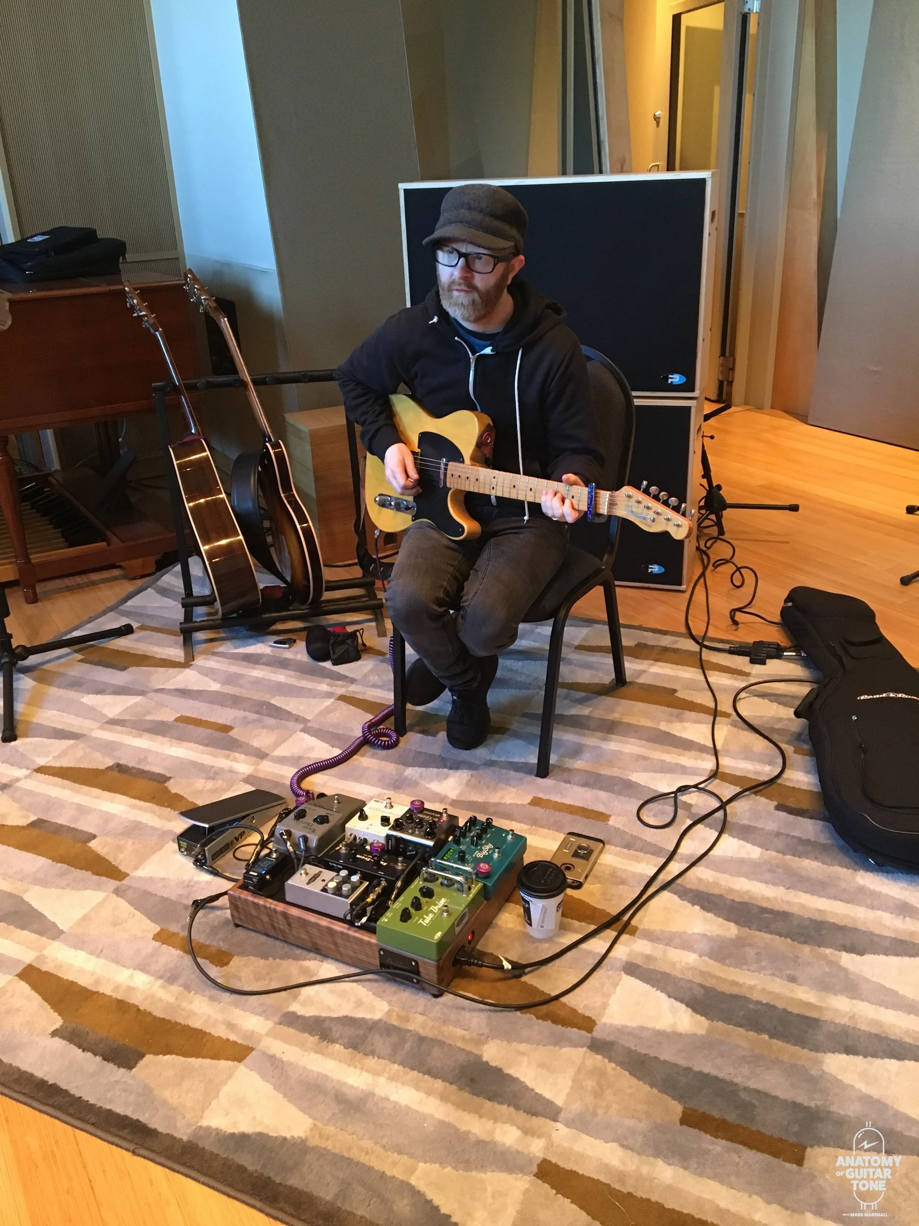 In the studio at Sweetwater giving a clinic on guitar sounds