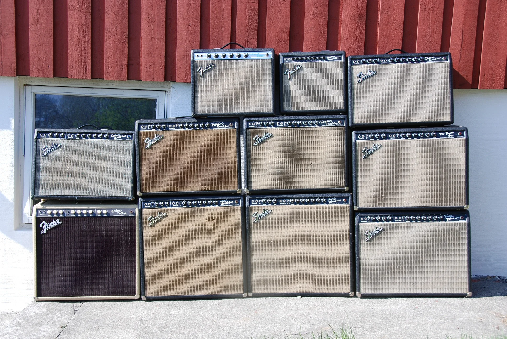 Various Fender Amps with Reverb
