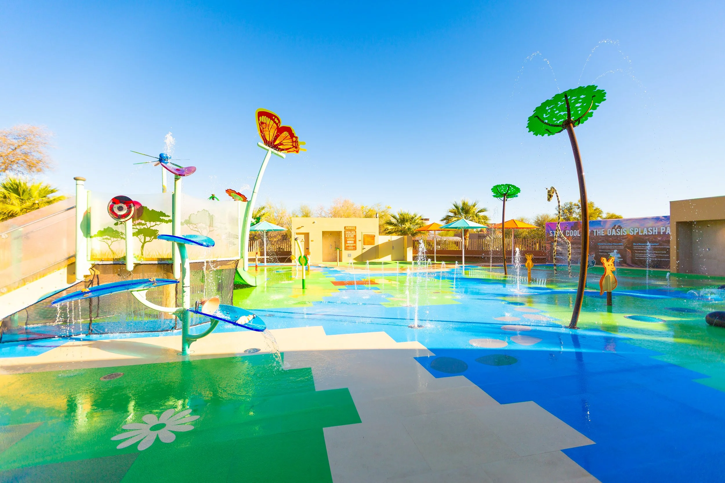The Living Desert Zoo Splash Pad, California Splash Pad, Splash Pad Tiles, Splash Pad Surface