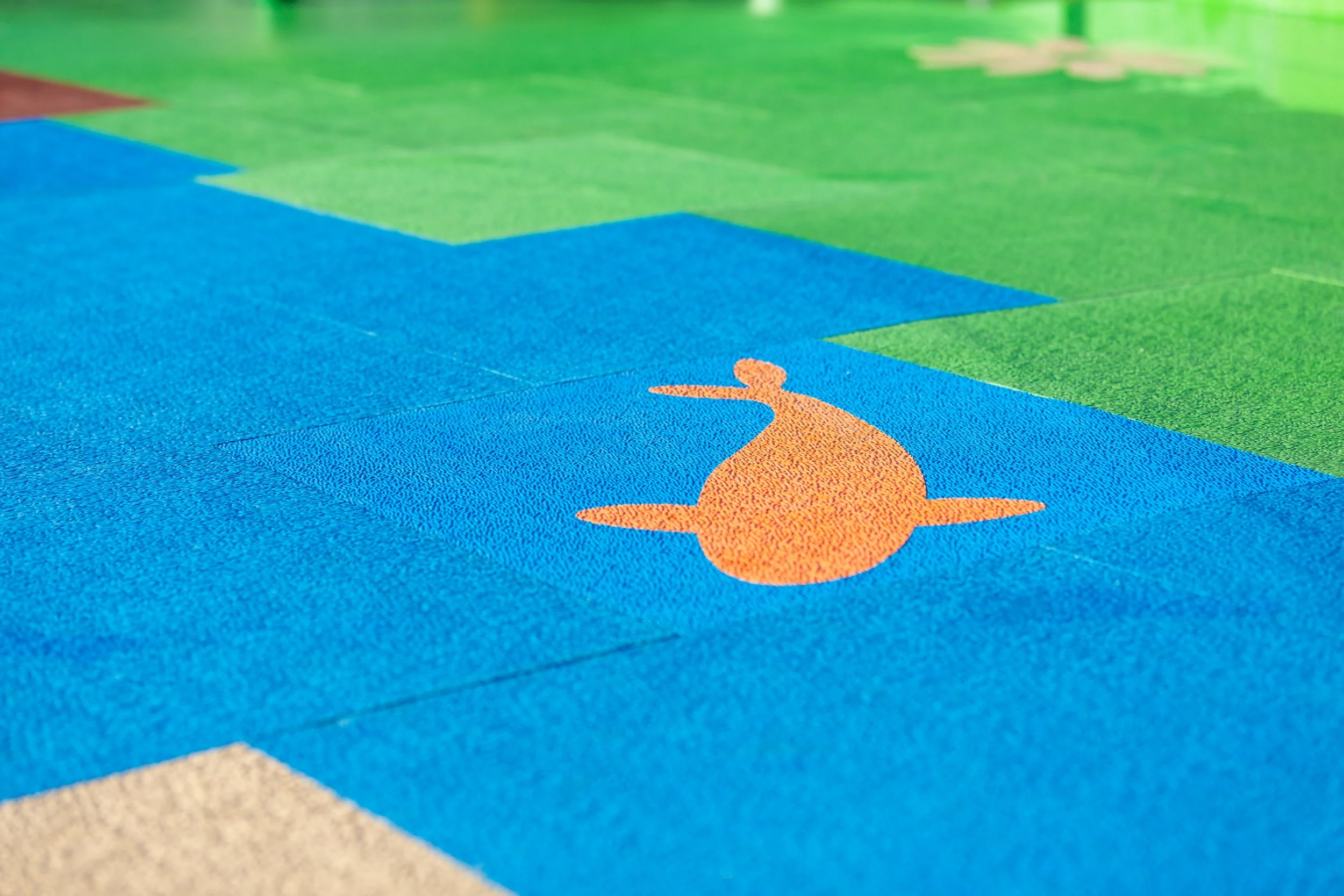 Closeup of Life Floor Aquatic Safety Surfacing, Splash Pad Tiles, Splash Pad Safety Surface
