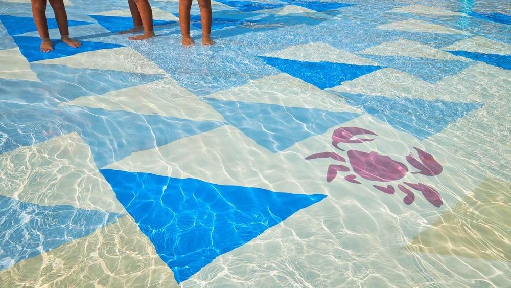 Crystal Inlay Pool Pool Tile Inlays | Splash Pad Flooring Inlays — Life Floor