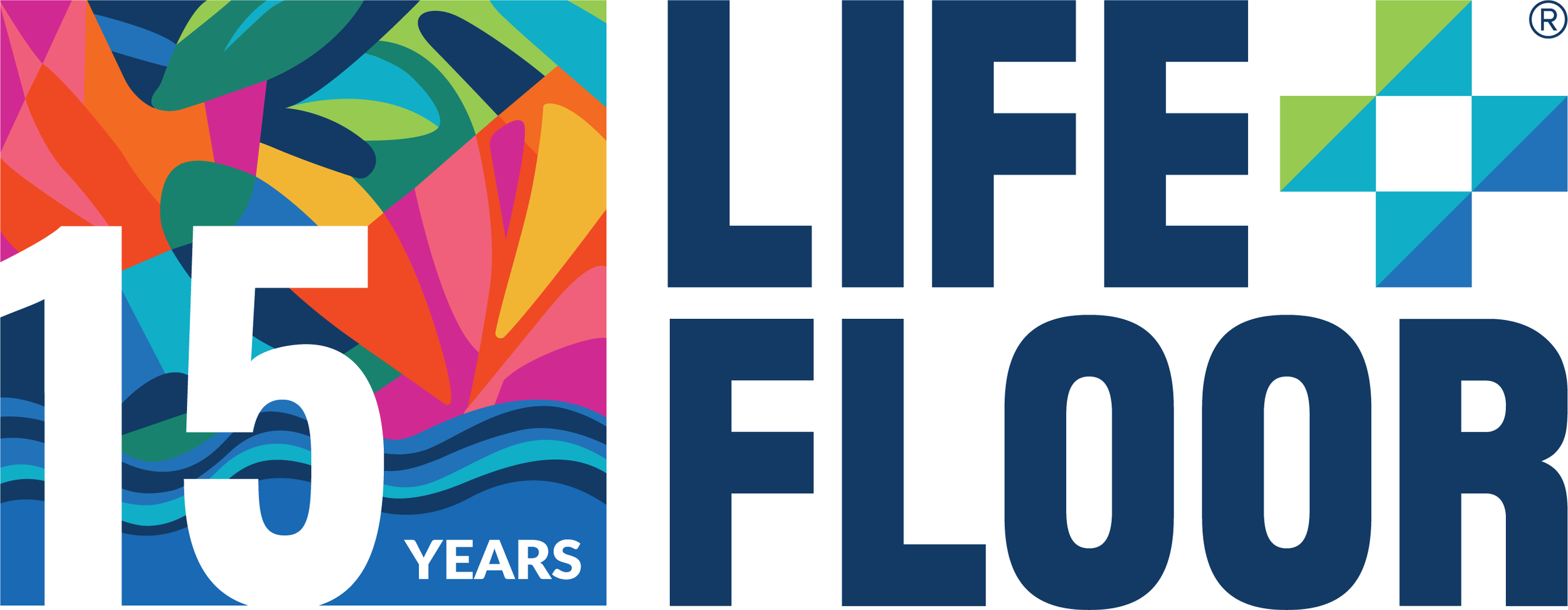 Life Floor 15 year anniversary logo