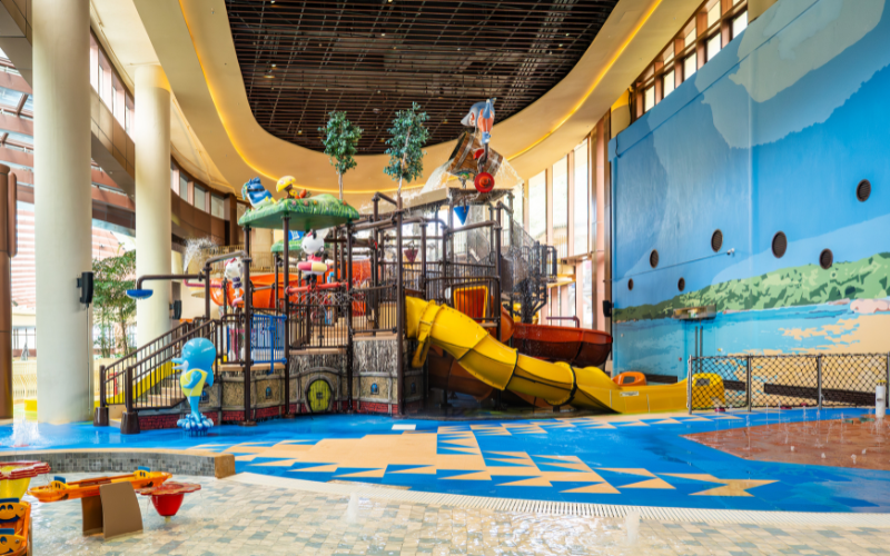 Image of Ocean Park Multi-Level Play Structure with Life Floor and water play features