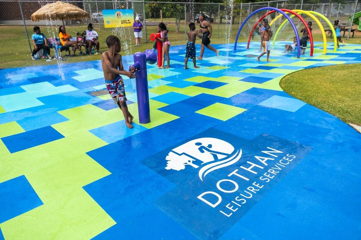 Custom Branding for Splash Pads and Pool Decks — Life Floor