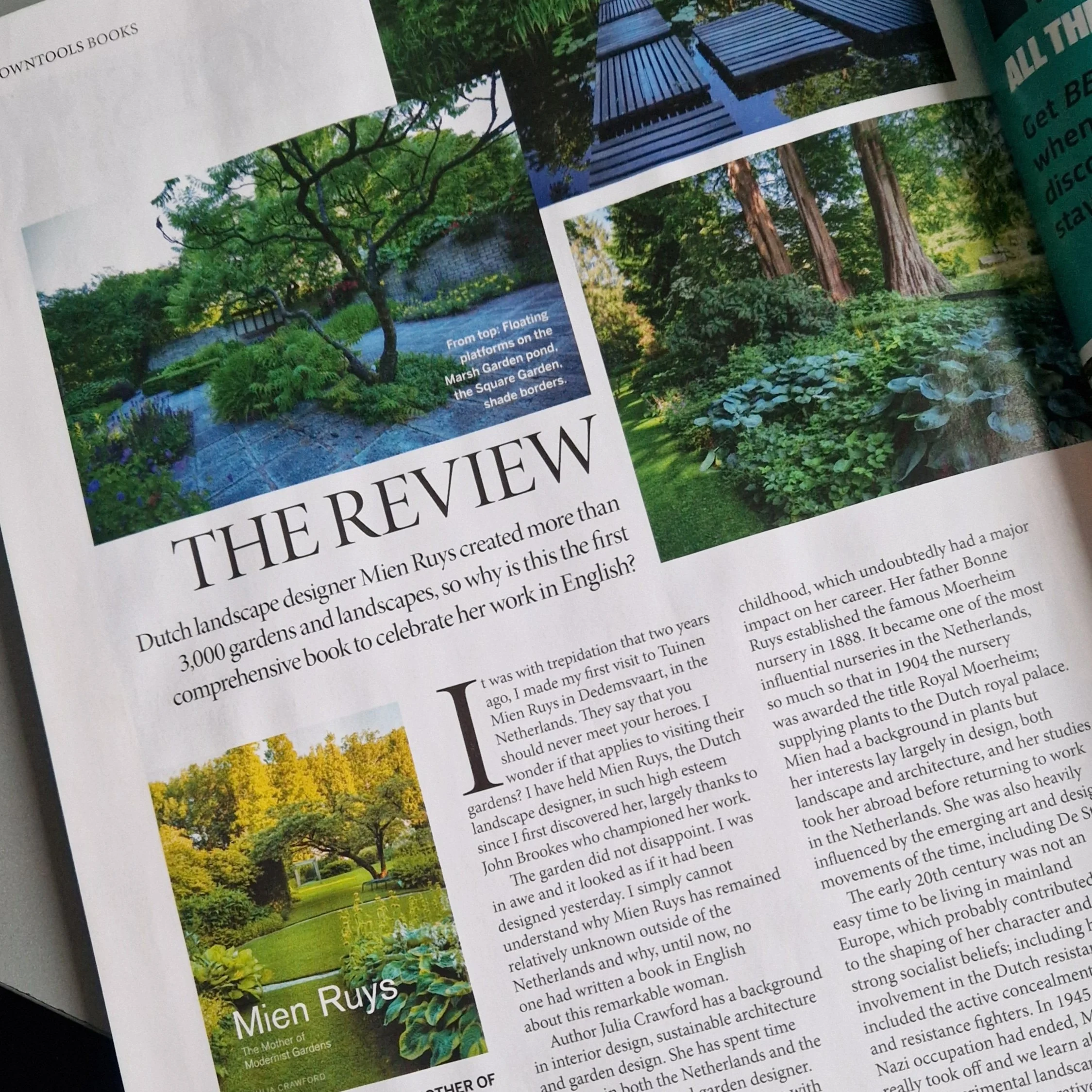 MIEN RUYS BOOK REVIEWED IN GARDENS ILLUSTRATED