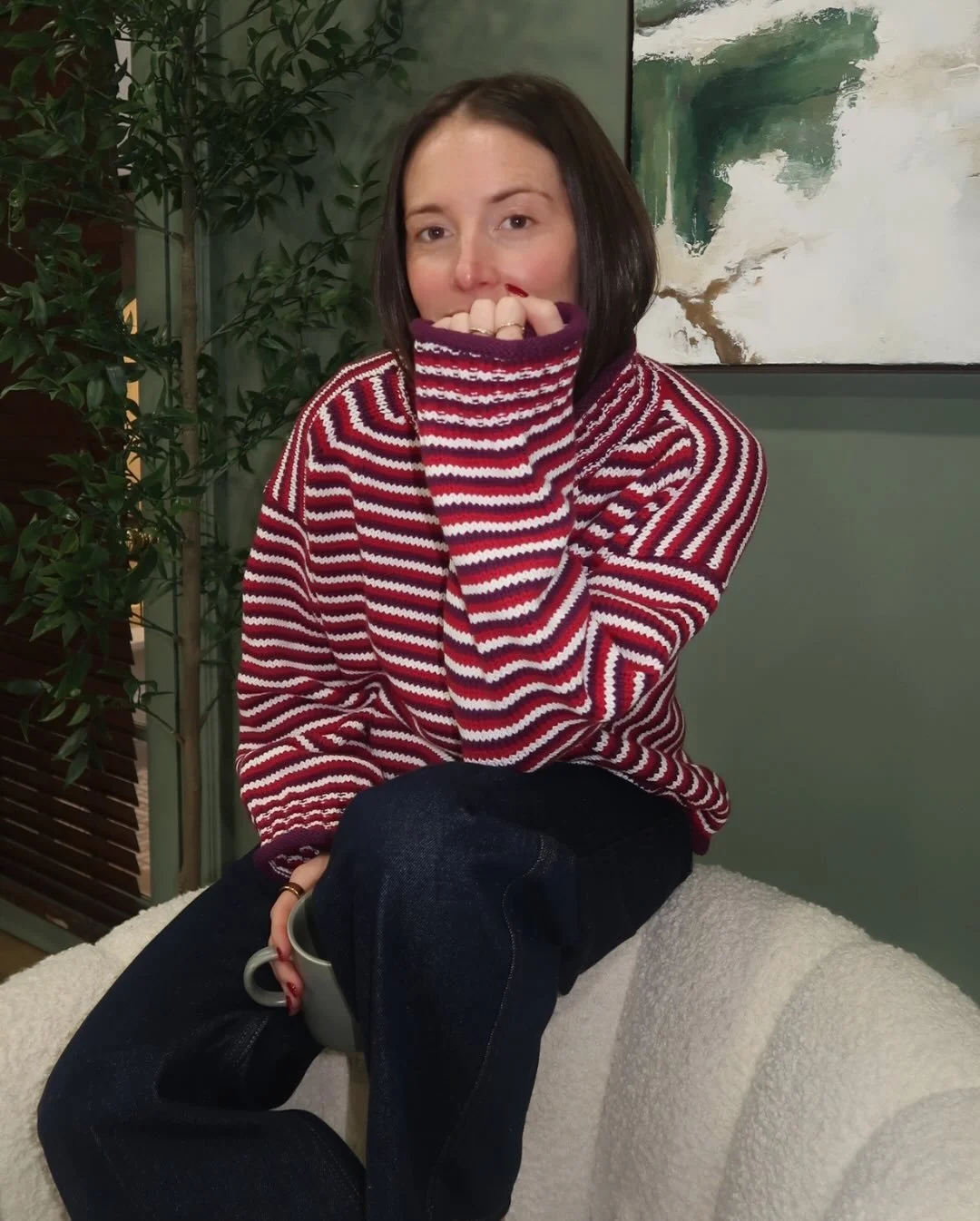 A cozy day in the studio thanks to @jcrew - my favorite spot for all my classic staples. Their rollneck collection is absolute perfection for every season and occasion.