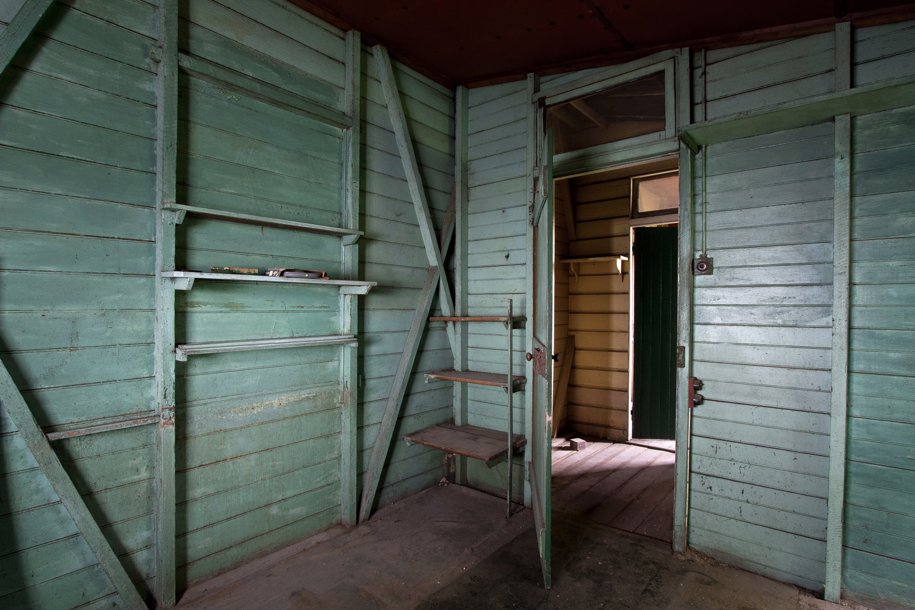 A green room inside an abandoned house in Bulimba, Brisbane