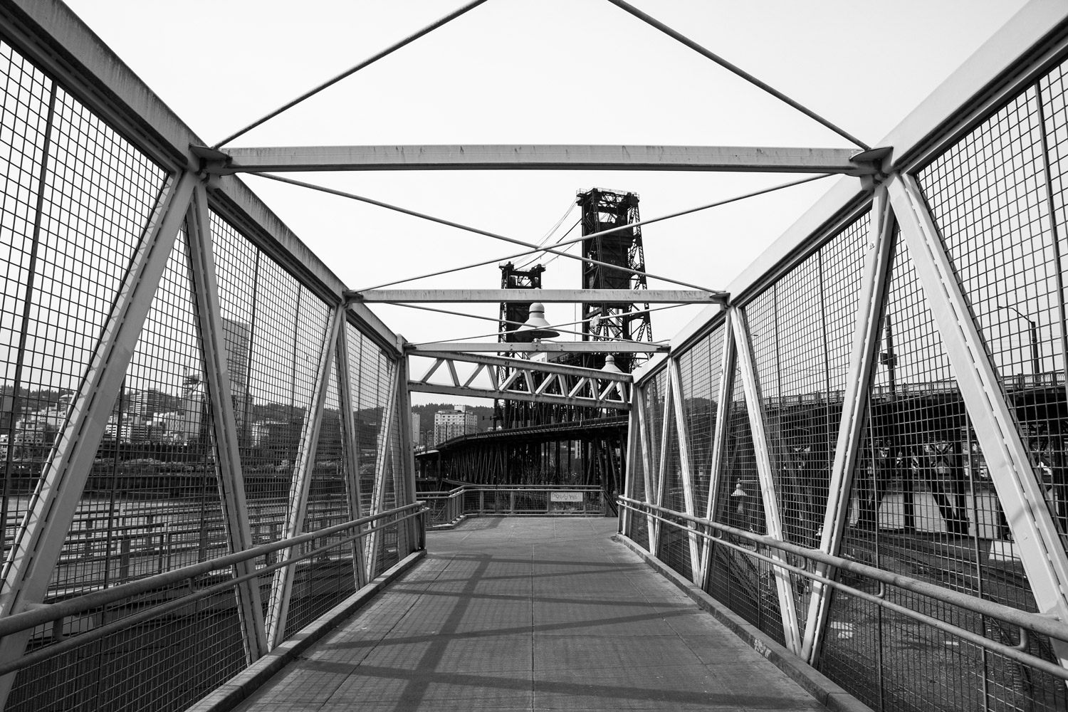 The Rose Quarter Pedestrian Bridge in Portland, Oregon