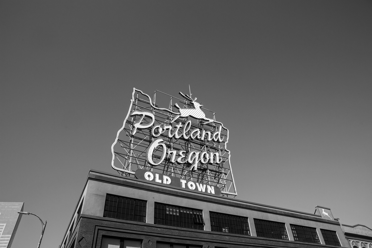 The White Stag sign in Portland, Oregon