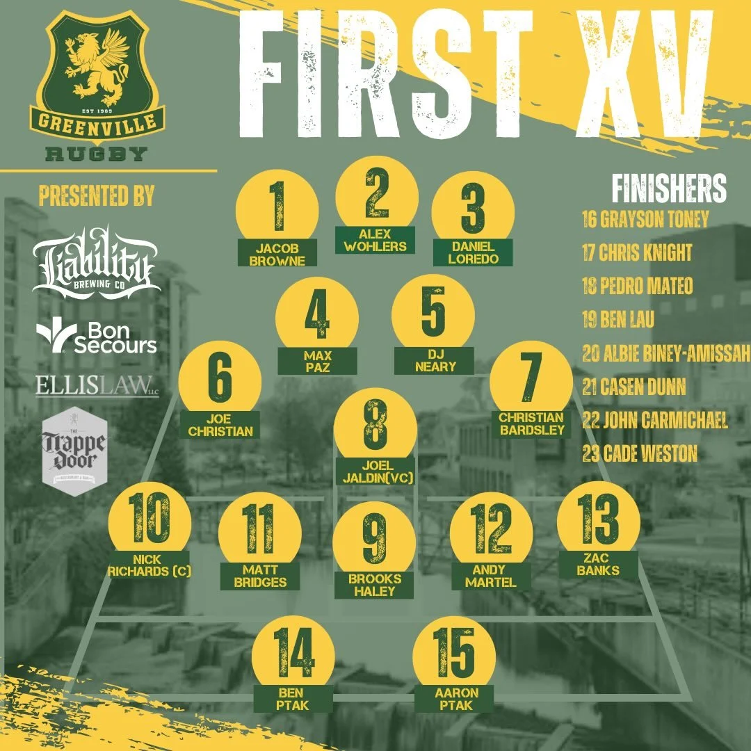 Another big week for the lads as we head down to take on the defending champs @columbia_rugby 

Stop by Owens Field 1pm if you&rsquo;re in the area to support the Griffins. FTG