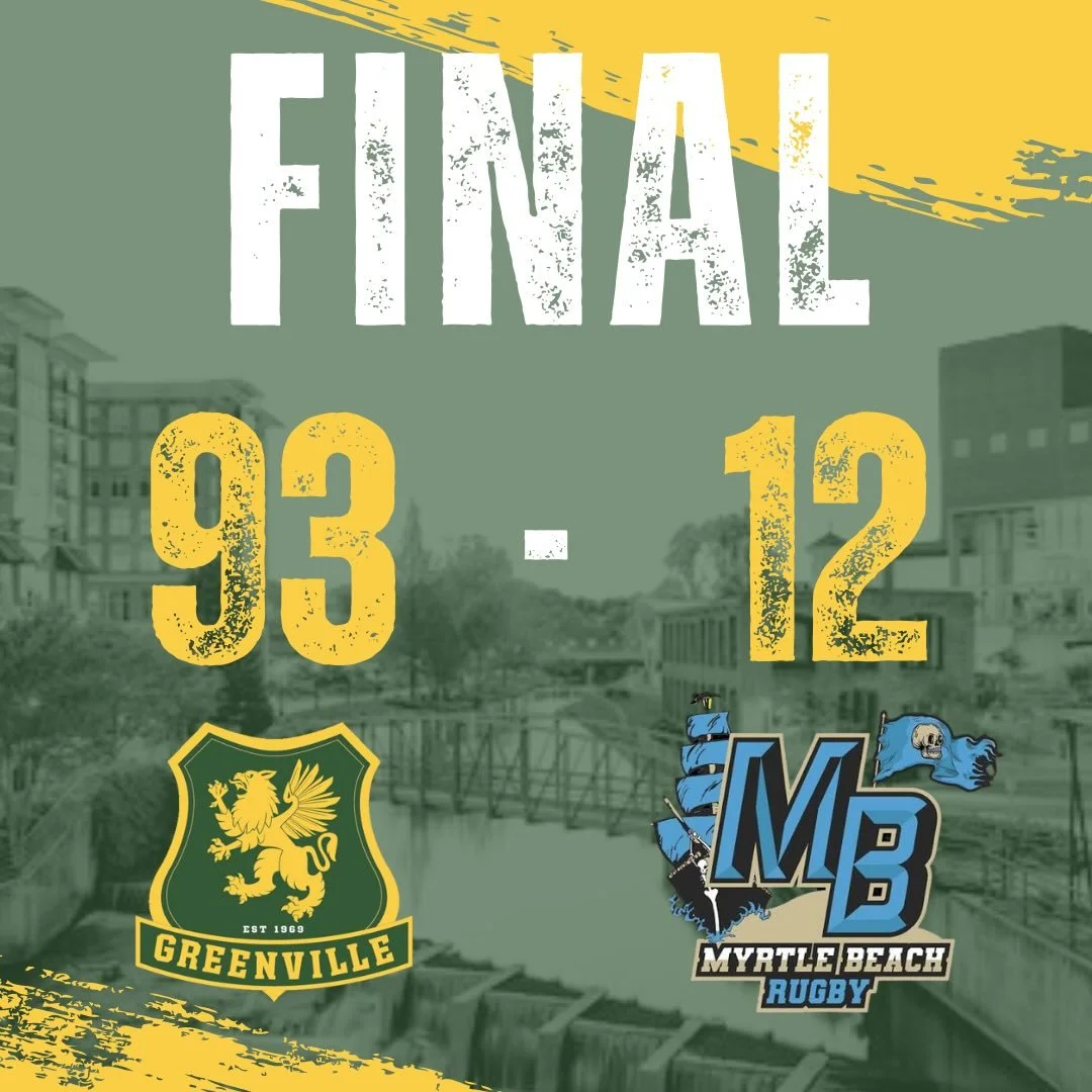 The Griffins come away with a win today against @myrtlebeachrfc. Thank you guys for making the trip, best of luck on the rest of the season 

Man of the match today was @johnny_carmichael who played out of position but still put up multiple tries on 