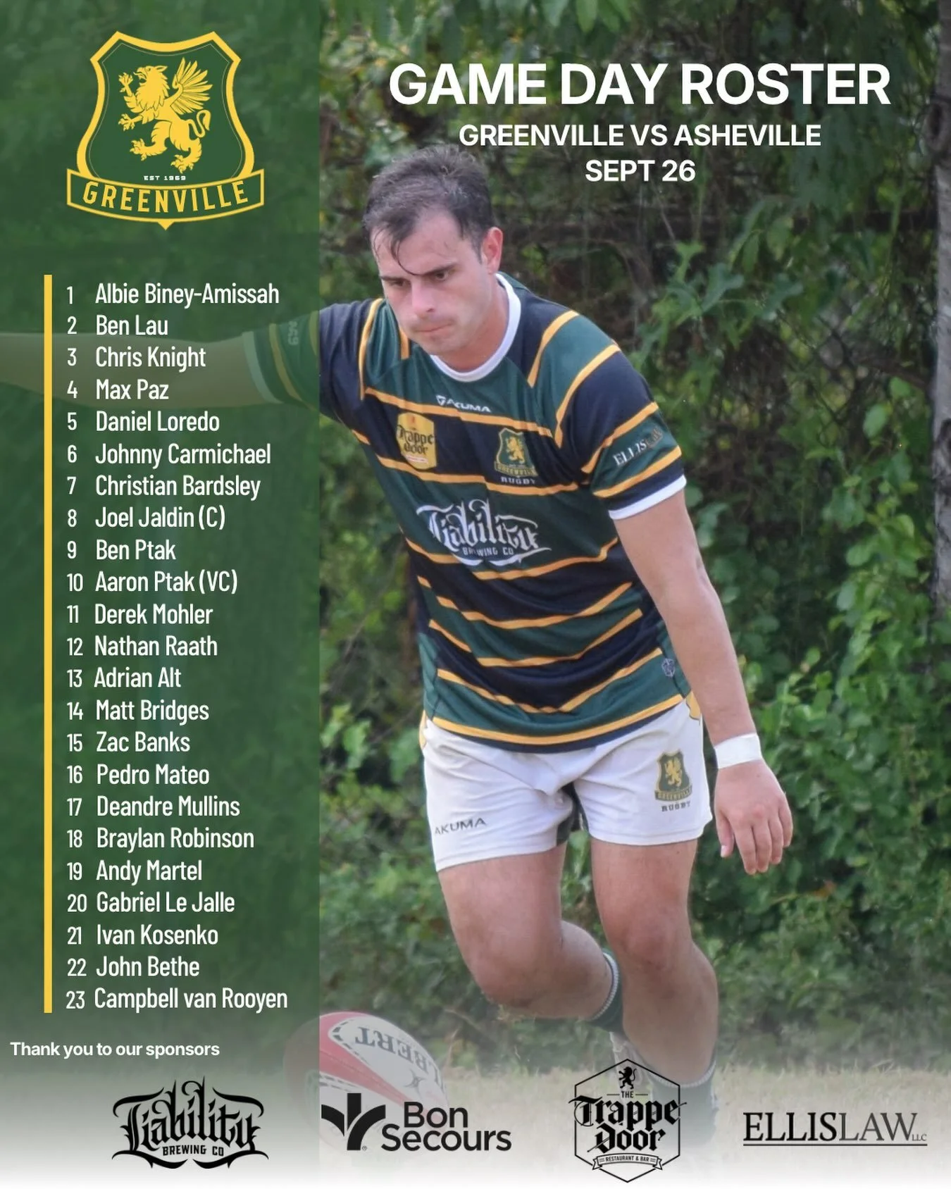 Tomorrow kicks off league play with our first matrix match up in Asheville. Here are the Griffins making the trip up, if you&rsquo;re around come check it out! 

For the Griffin!