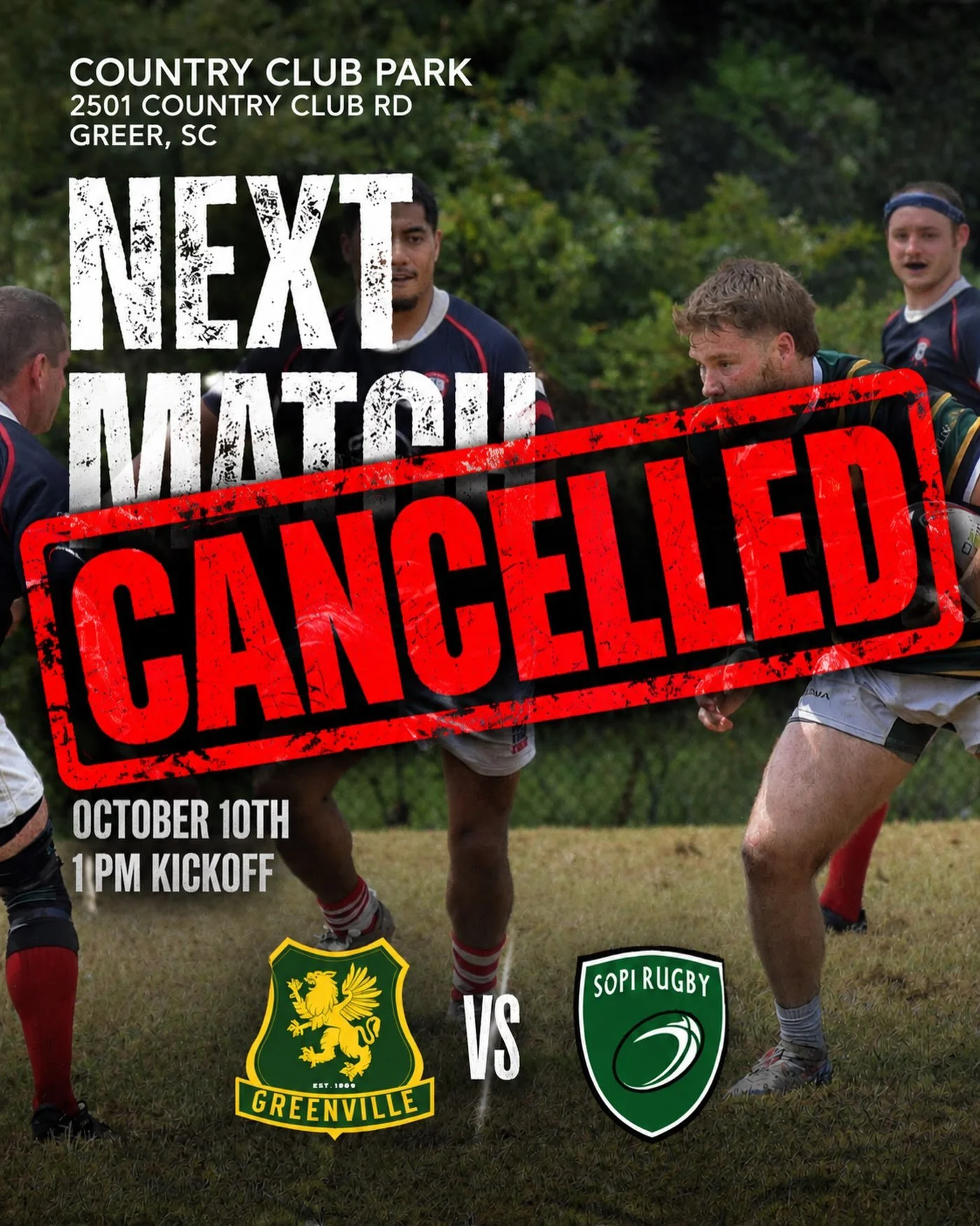 Unfortunately we received news that the fields will be closed this weekend due to inclement weather 

Tomorrows game as well as the youth clinic have been cancelled