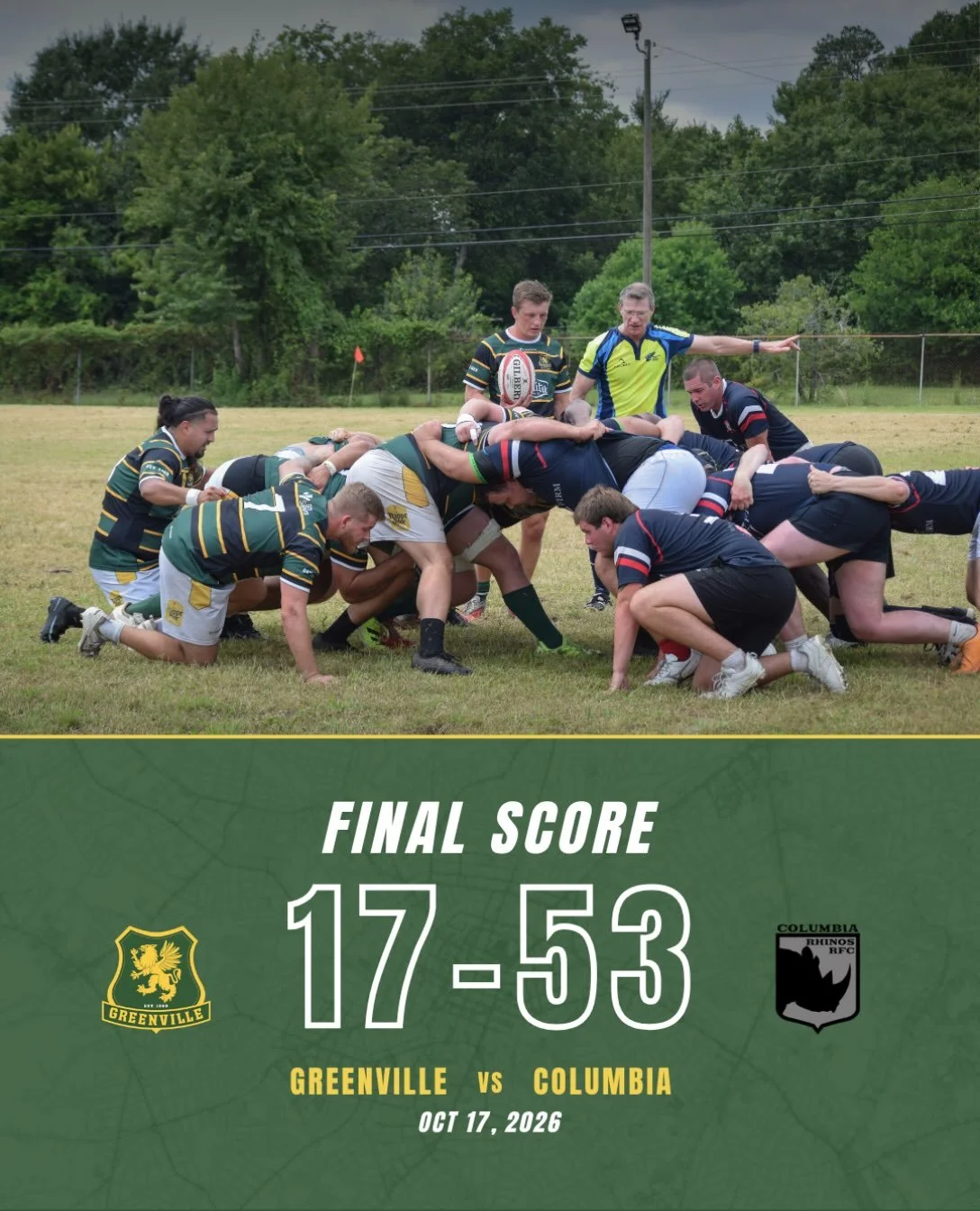 FULL TIME.

Not the result we wanted.. Proud of the boys for a tough 80 minutes and thankful to @columbia_rugby for hosting us.