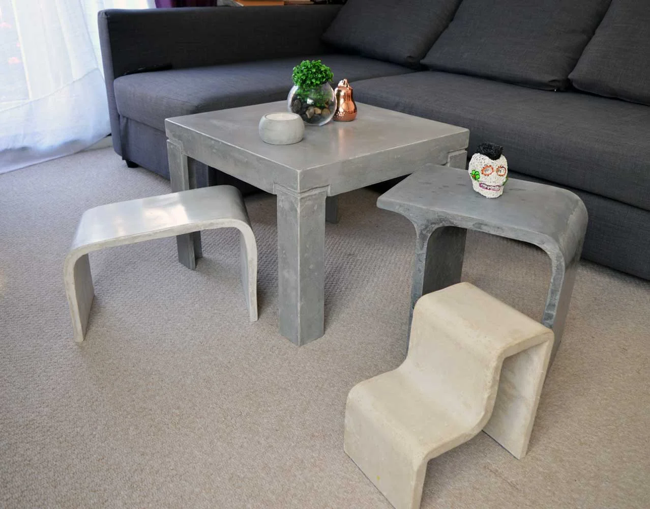 CONCRETE SET "ATOMIC" FURNITURE COLLECTION one