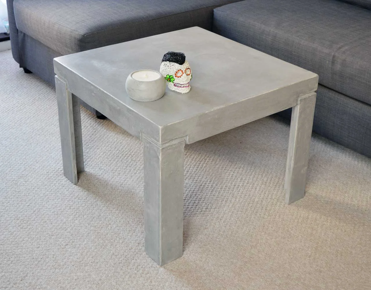 Concrete coffee table