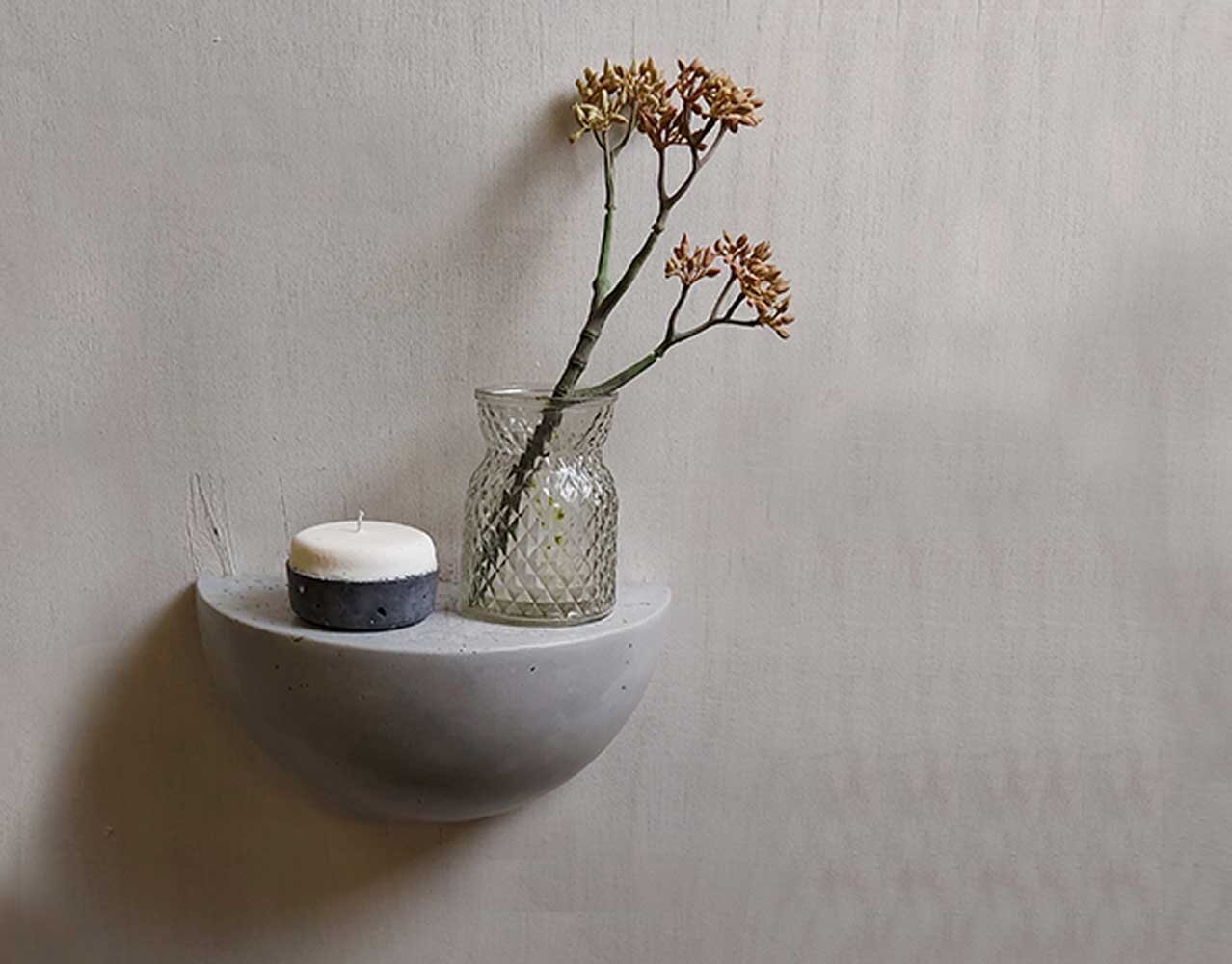 ELSPETH Hanging Concrete Shelf