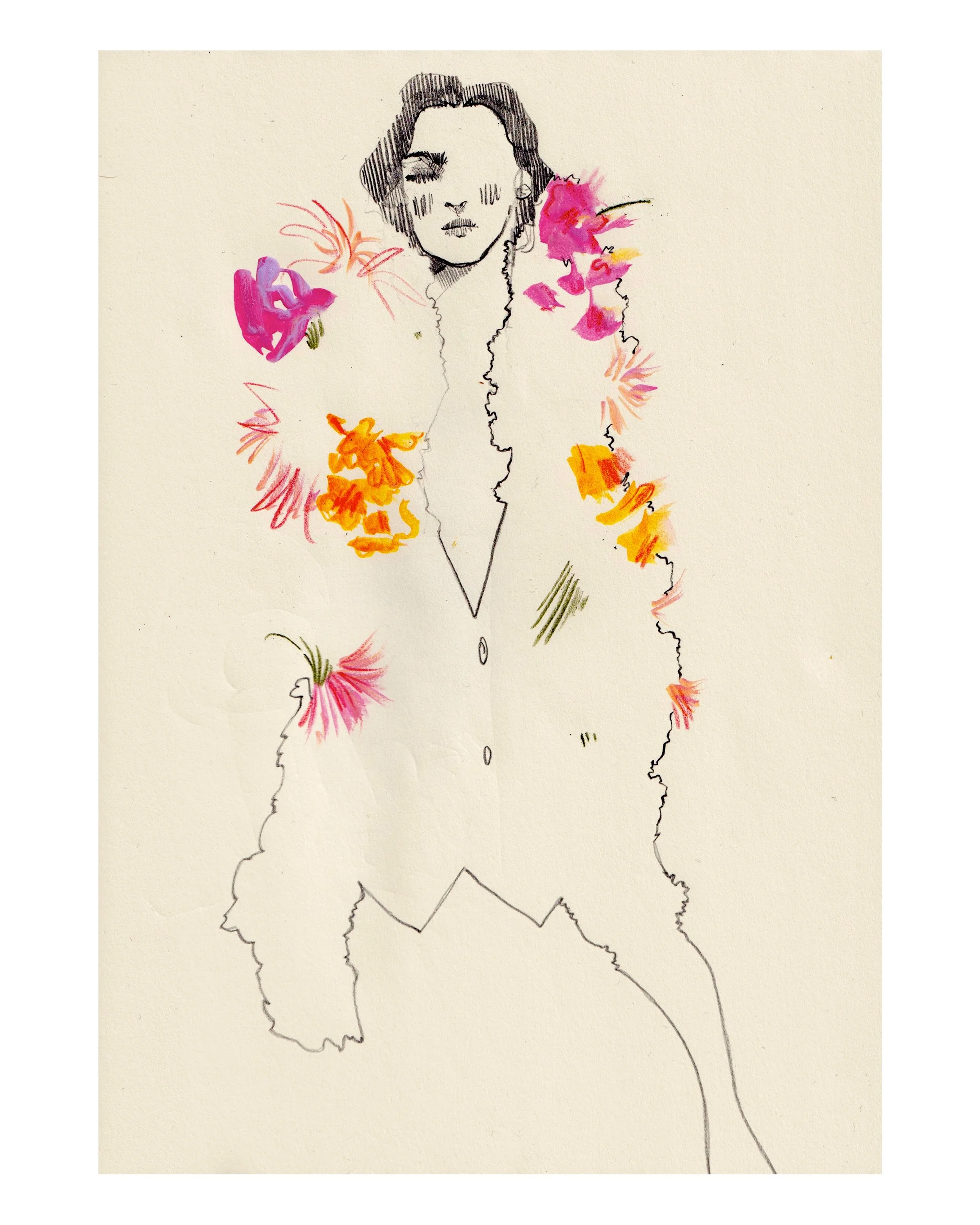 Lil sketchbook tour, dump, spam, whatever you wanna call it.

We&rsquo;re starting off with a few sketches based on the @dior Cruise 2027 collection, beautifullll textures and florals. 

A bridal sketch I did to promote my wedding masterclass and we 
