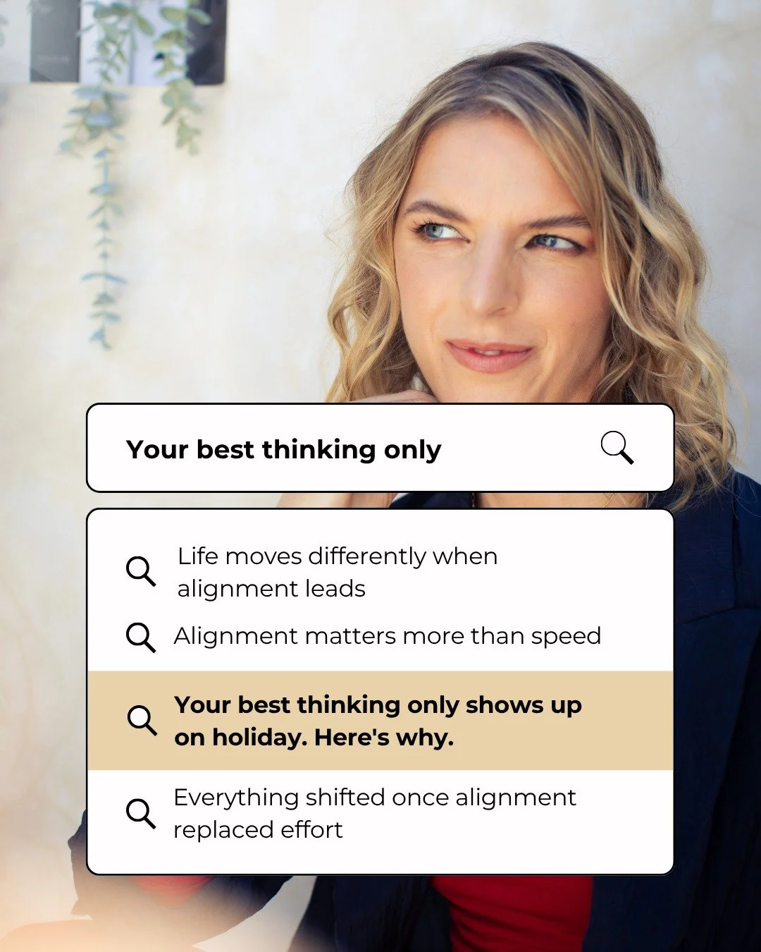 The holiday won't fix it. It just gives your body a few days off.

The real work is changing the operating system so that quality of mind is available when you're not on holiday.

Your best ideas aren't on holiday. You are.

This doesn't shift throug