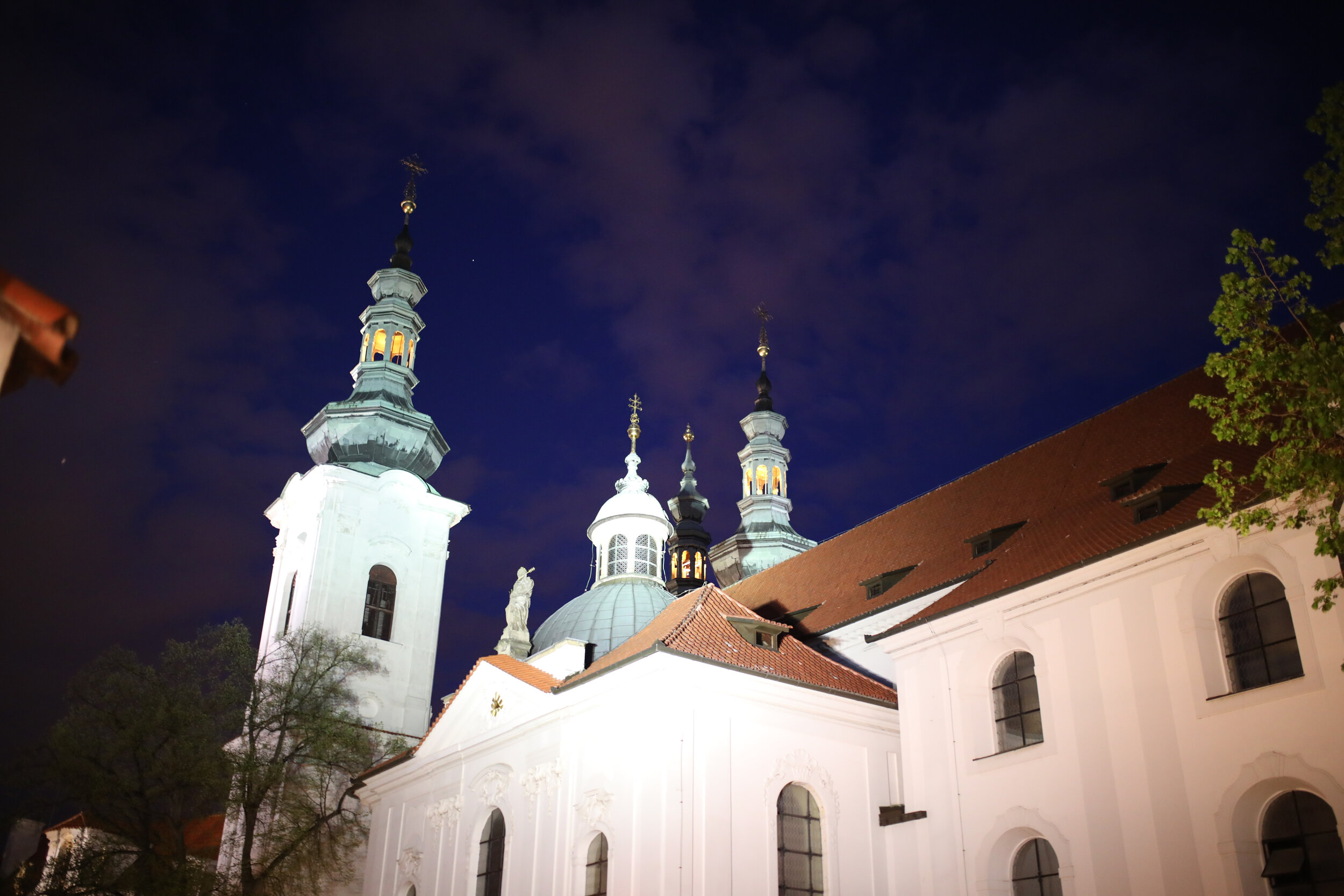 Prague Monastery at night