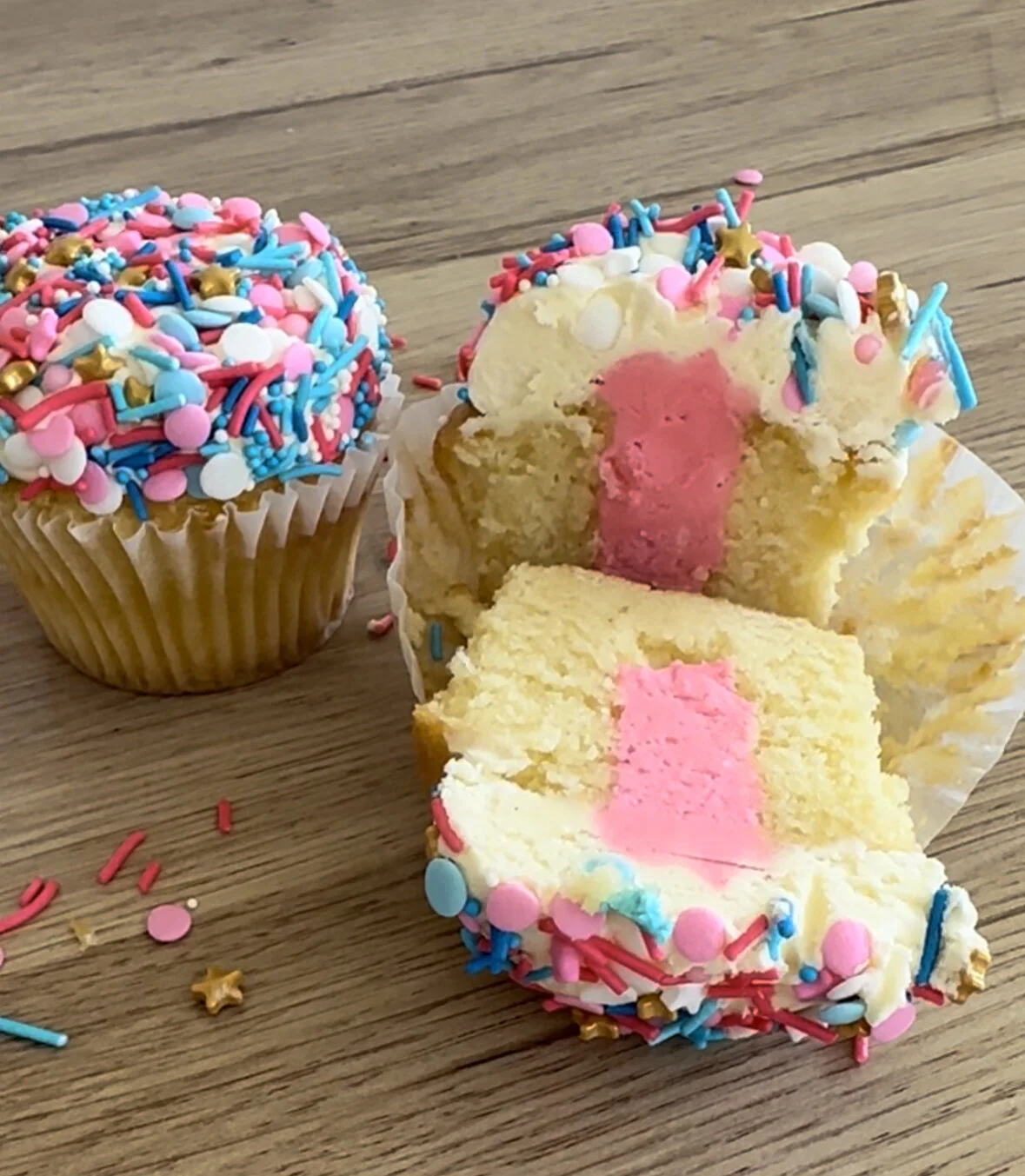 Gender Reveal Cupcakes