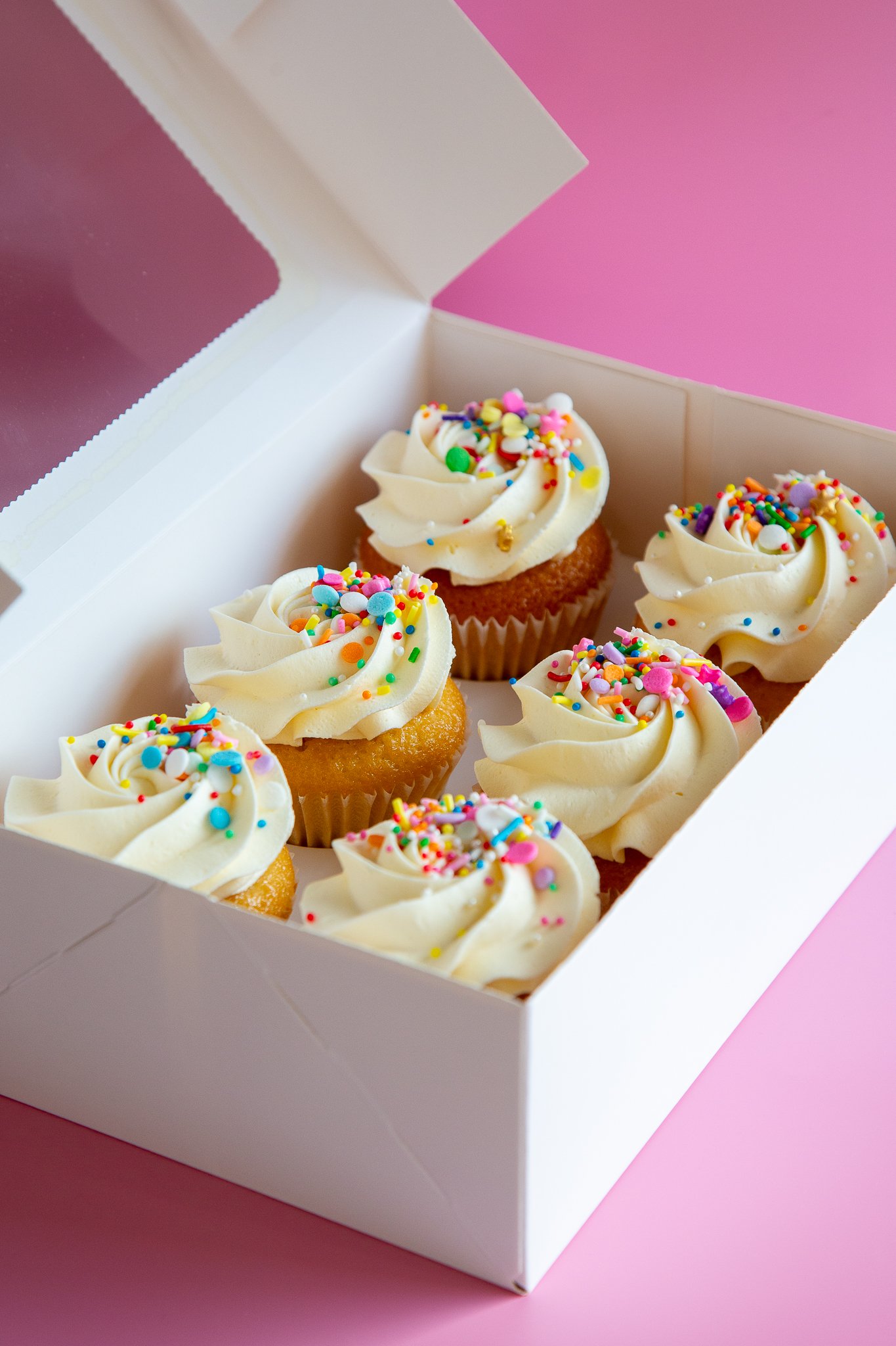 Vanilla Sprinkle Rosettes