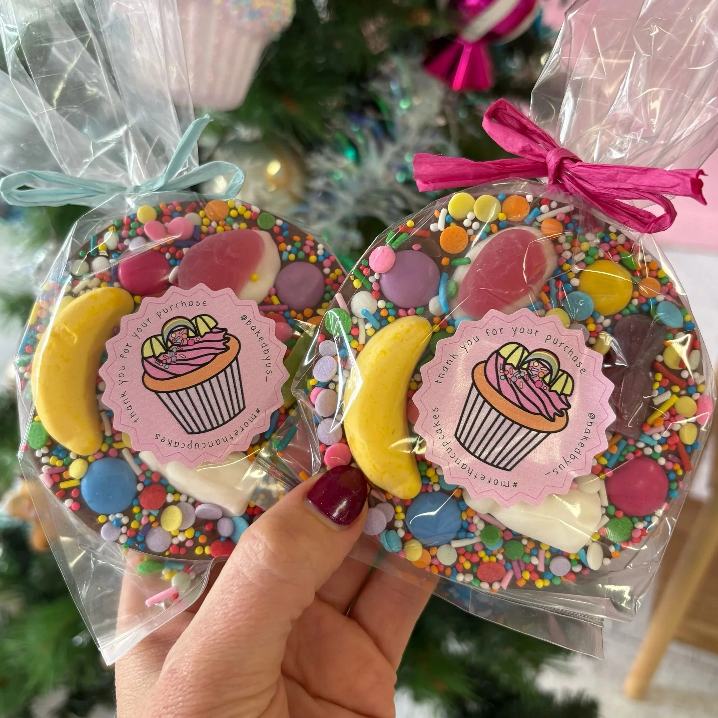 Chocolate Freckle Lolly Pizza with Sprinkles